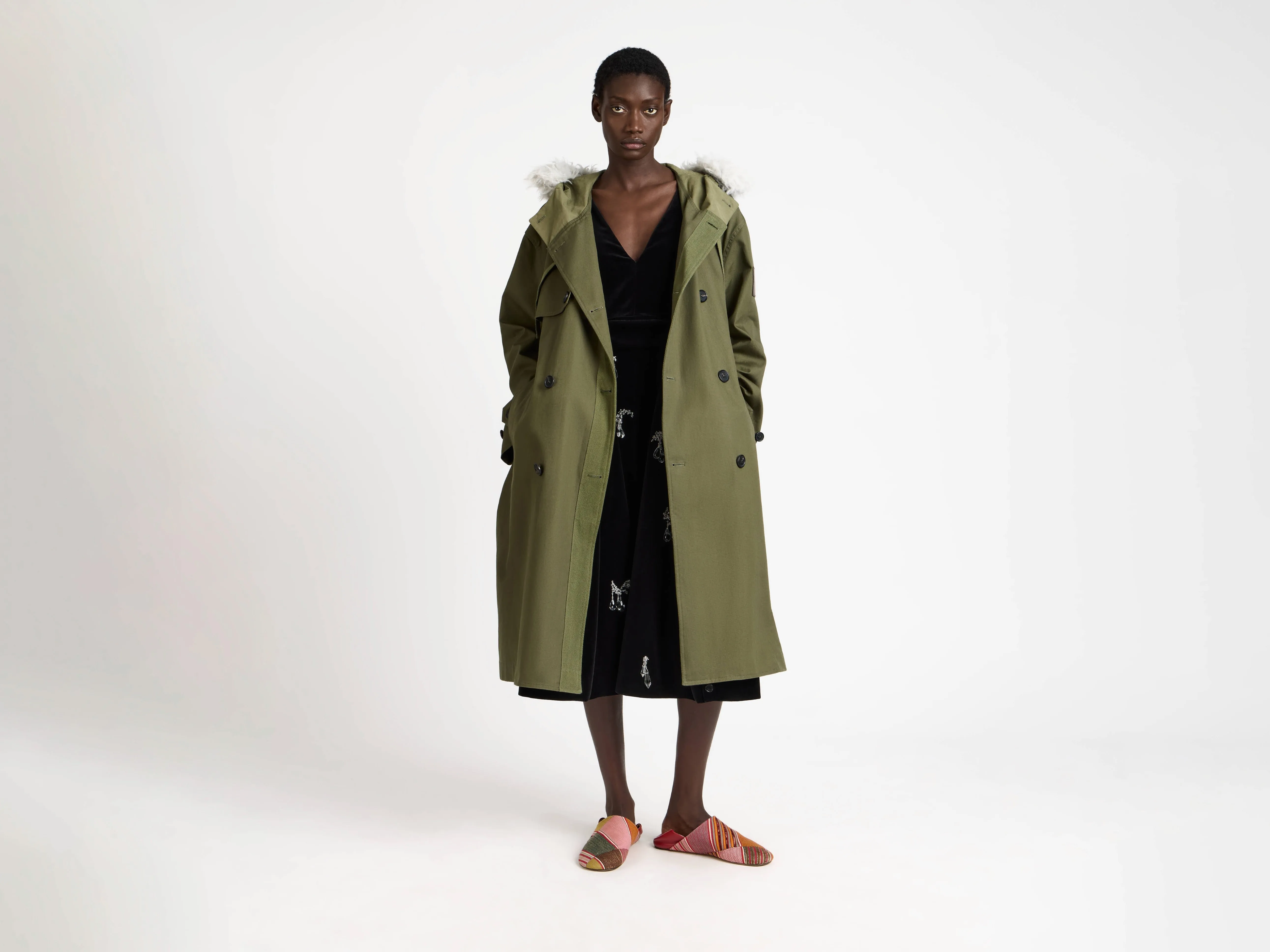 WOMENS DOUBLE BREASTED PARKA IN HUNTER GREEN sold by J.W. Anderson product image thumbnail 4