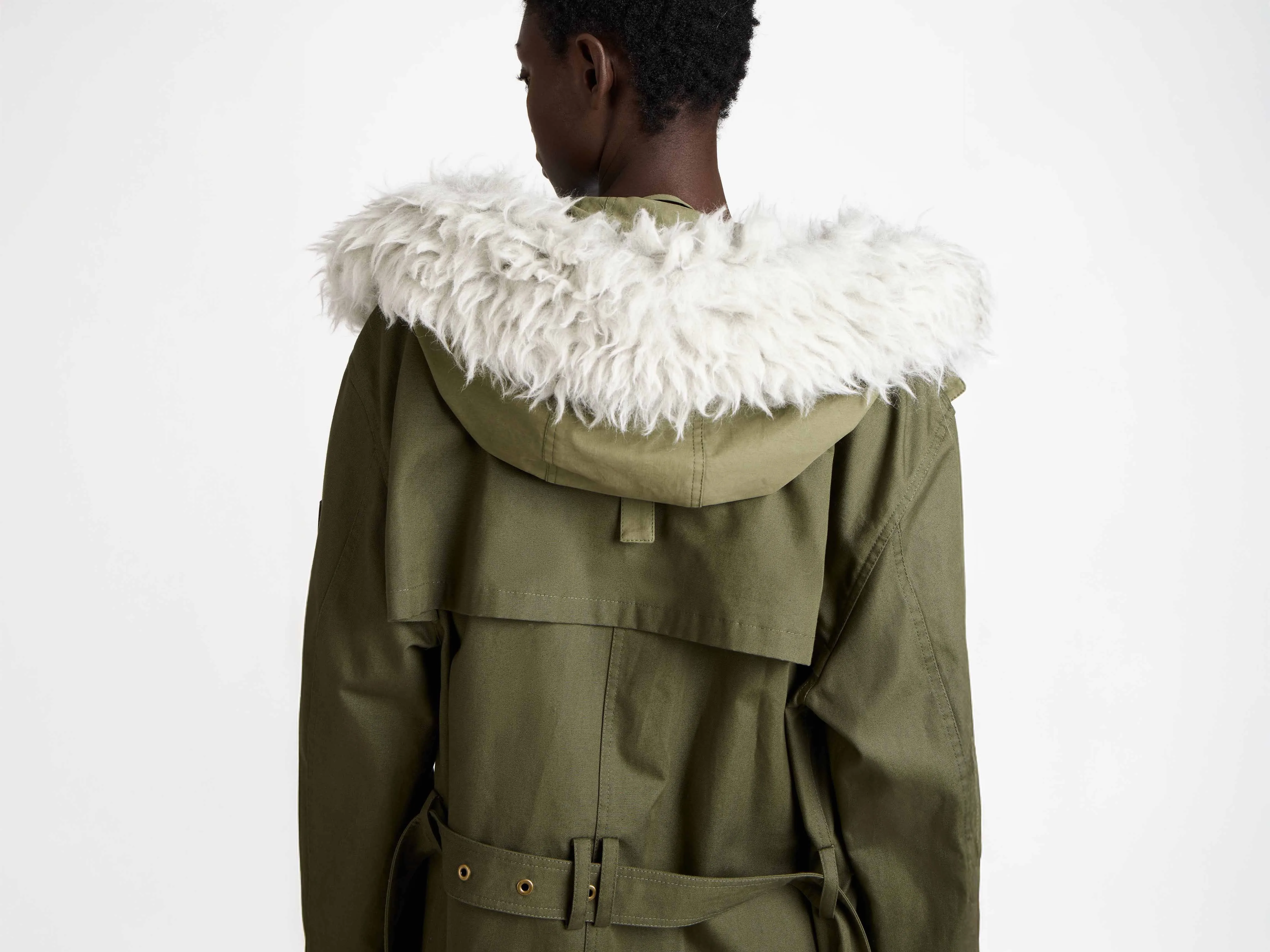 WOMENS DOUBLE BREASTED PARKA IN HUNTER GREEN sold by J.W. Anderson product image thumbnail 3
