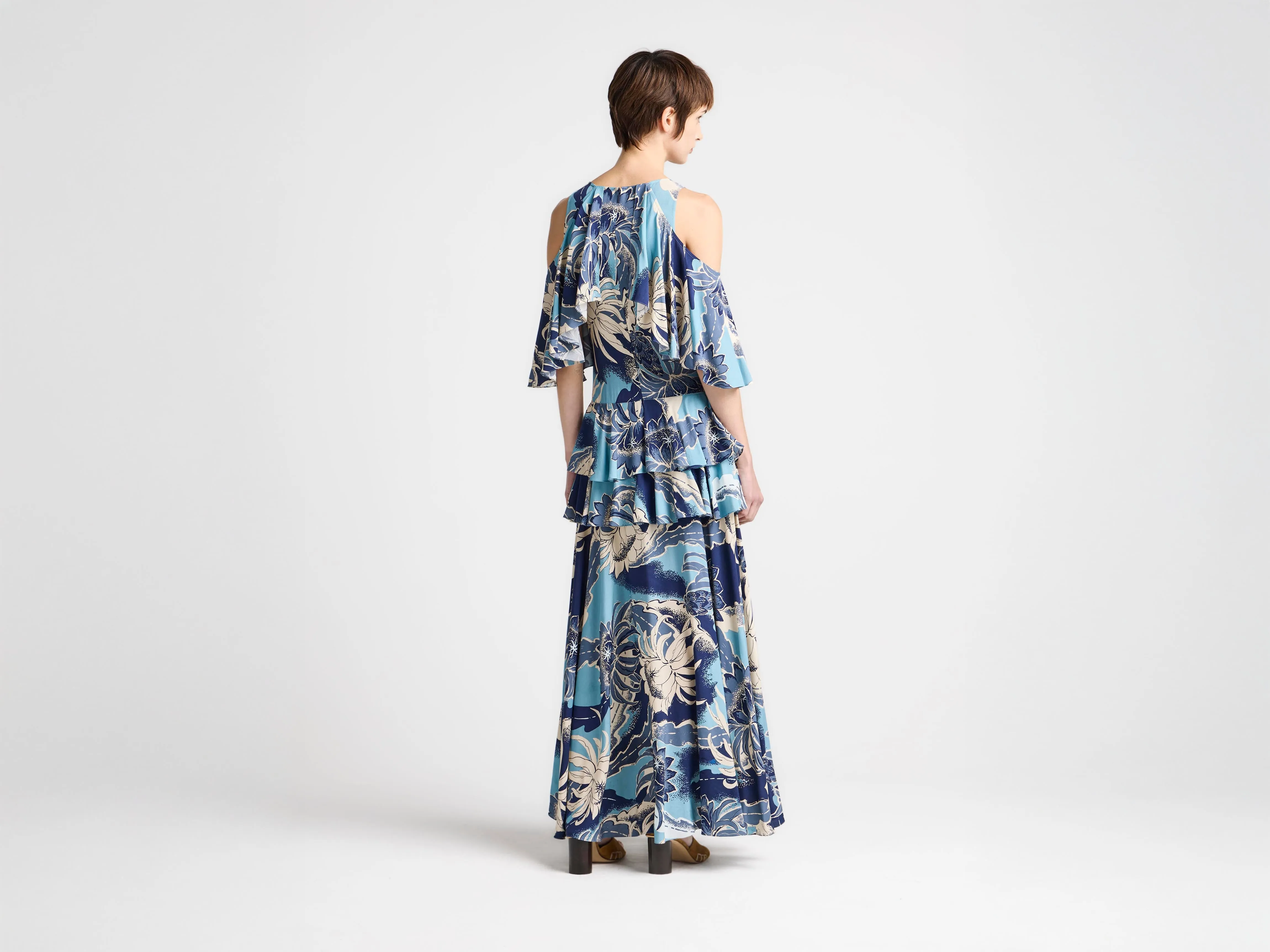 WOMENS RUFFLE DRESS IN SAPPHIRE BLUE sold by J.W. Anderson product image thumbnail 4