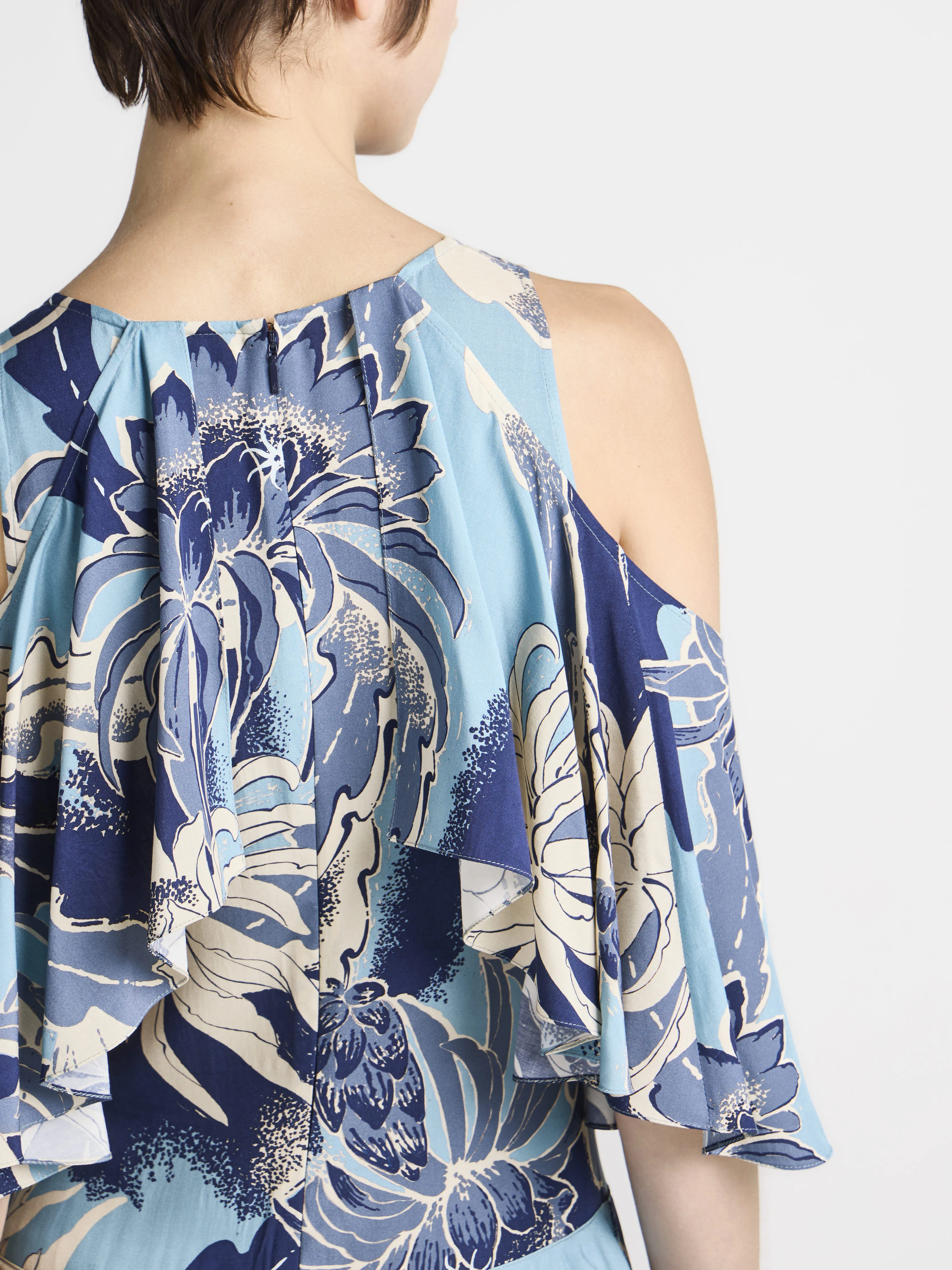 WOMENS RUFFLE DRESS IN SAPPHIRE BLUE sold by J.W. Anderson product image thumbnail 2