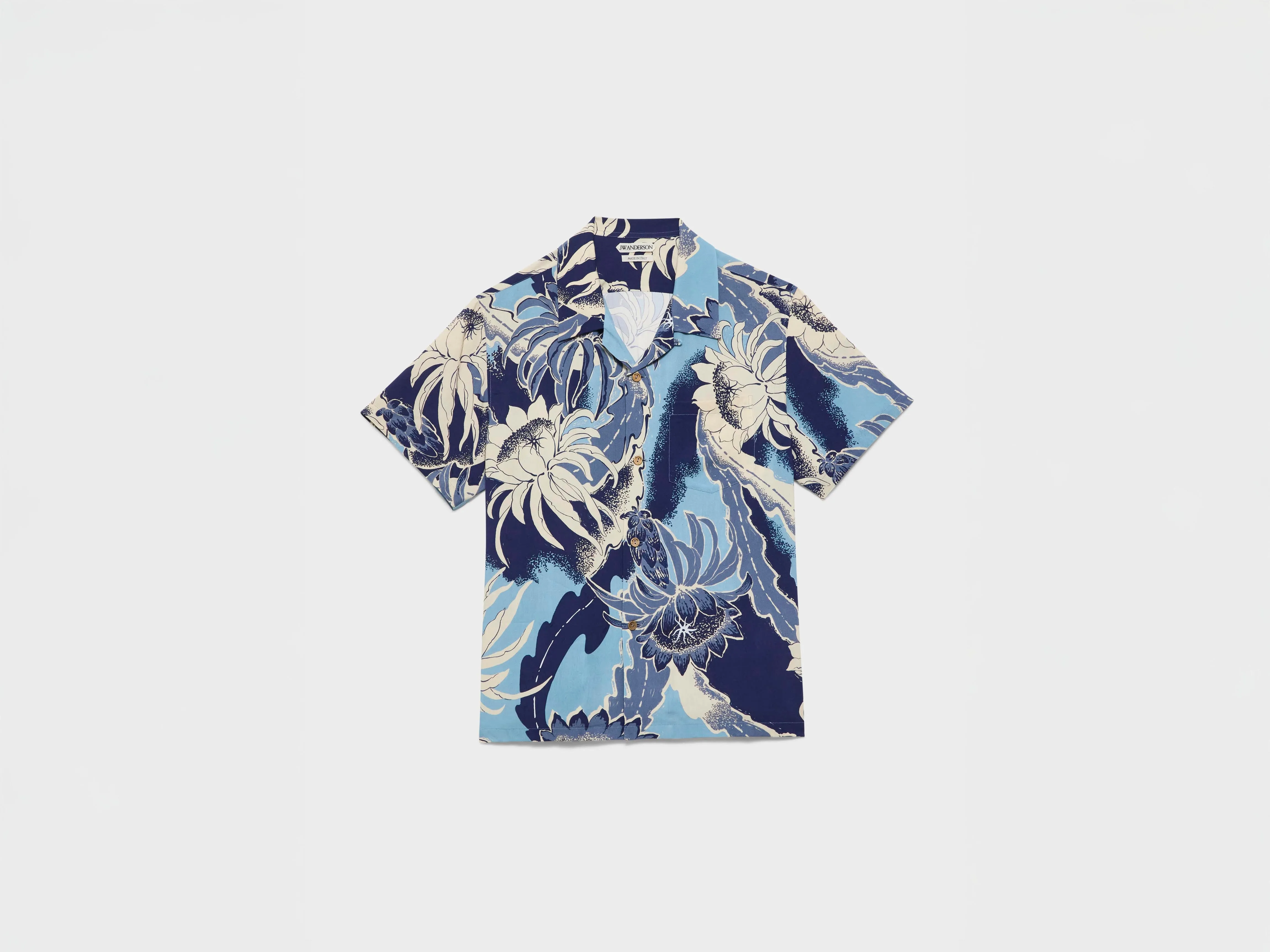MENS CAMP COLLARED SHIRT IN SAPPHIRE BLUE sold by J.W. Anderson product image thumbnail 5
