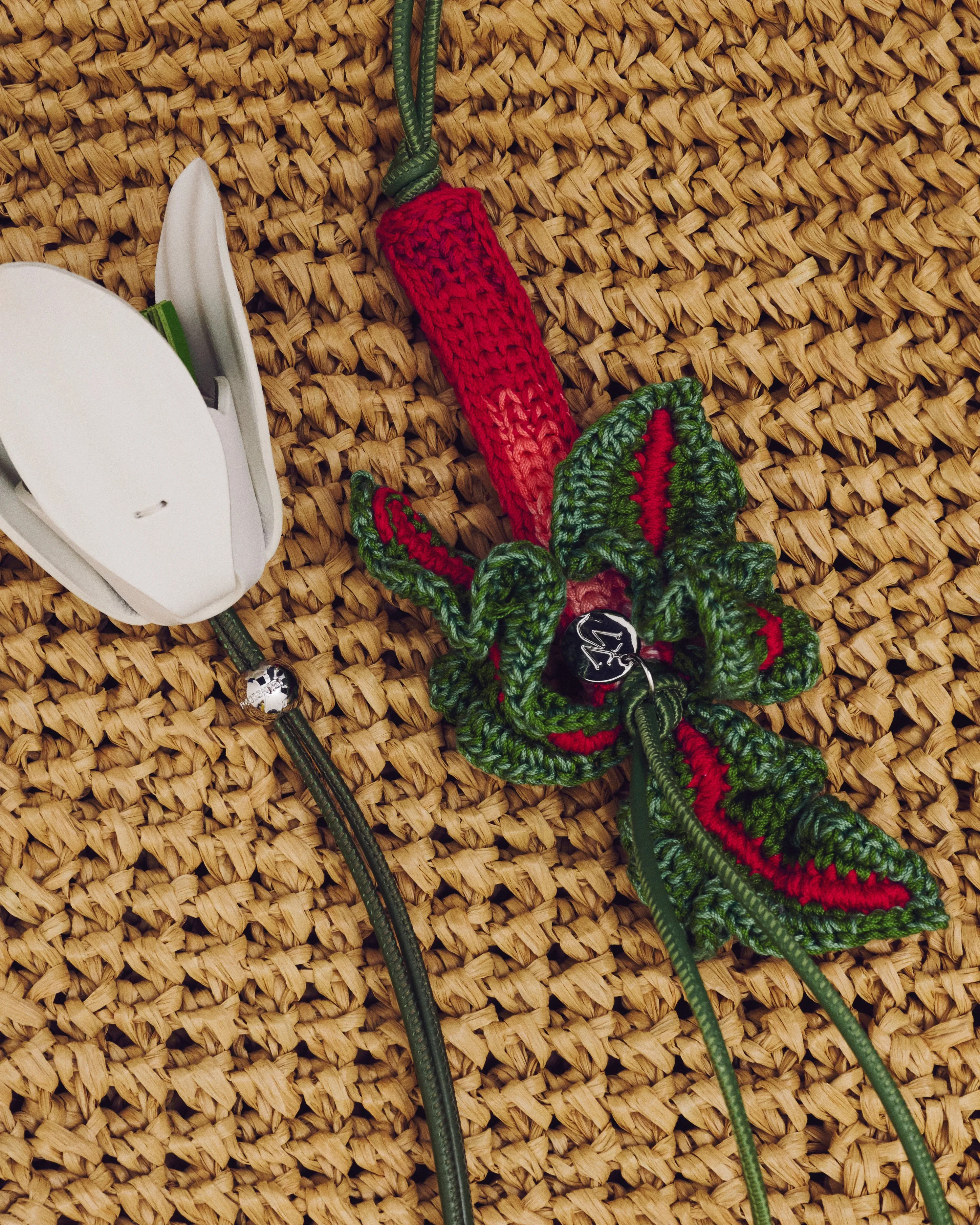 HAND-CROCHETED RHUBARB CHARM sold by J.W. Anderson