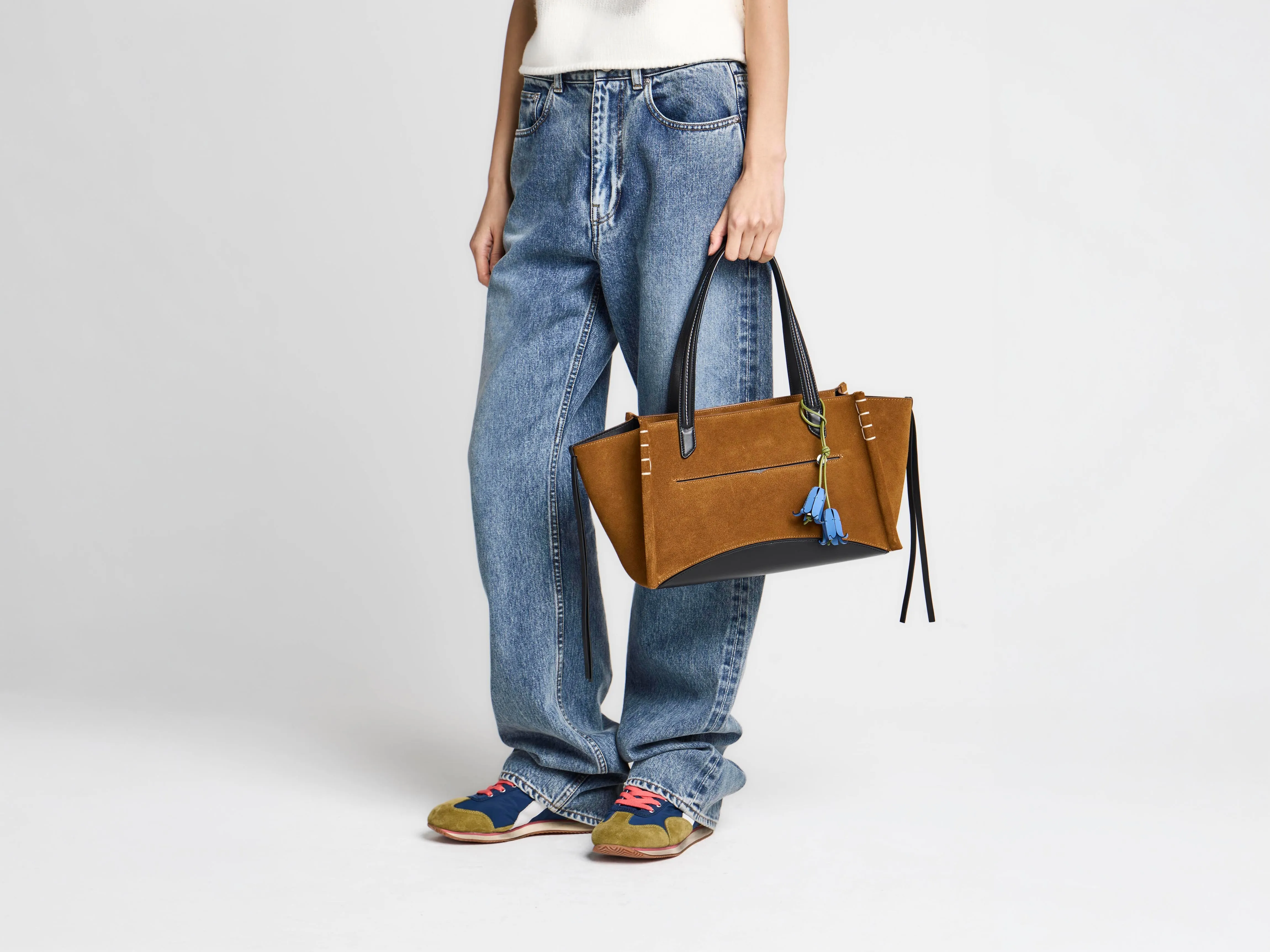 LEATHER BLUEBELL CHARM IN BLUE & GREEN sold by J.W. Anderson product image thumbnail 3