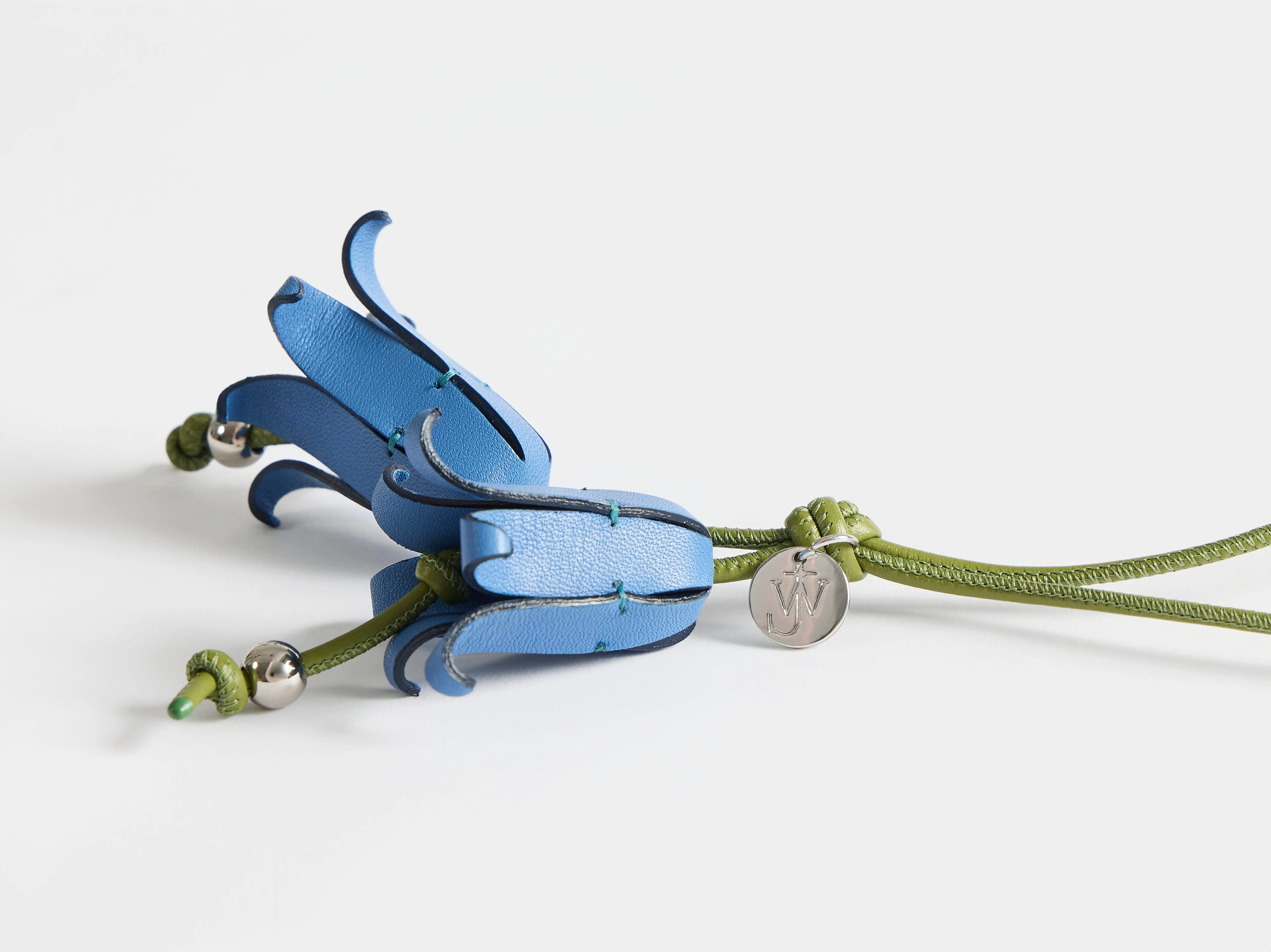 LEATHER BLUEBELL CHARM IN BLUE & GREEN sold by J.W. Anderson product image thumbnail 2
