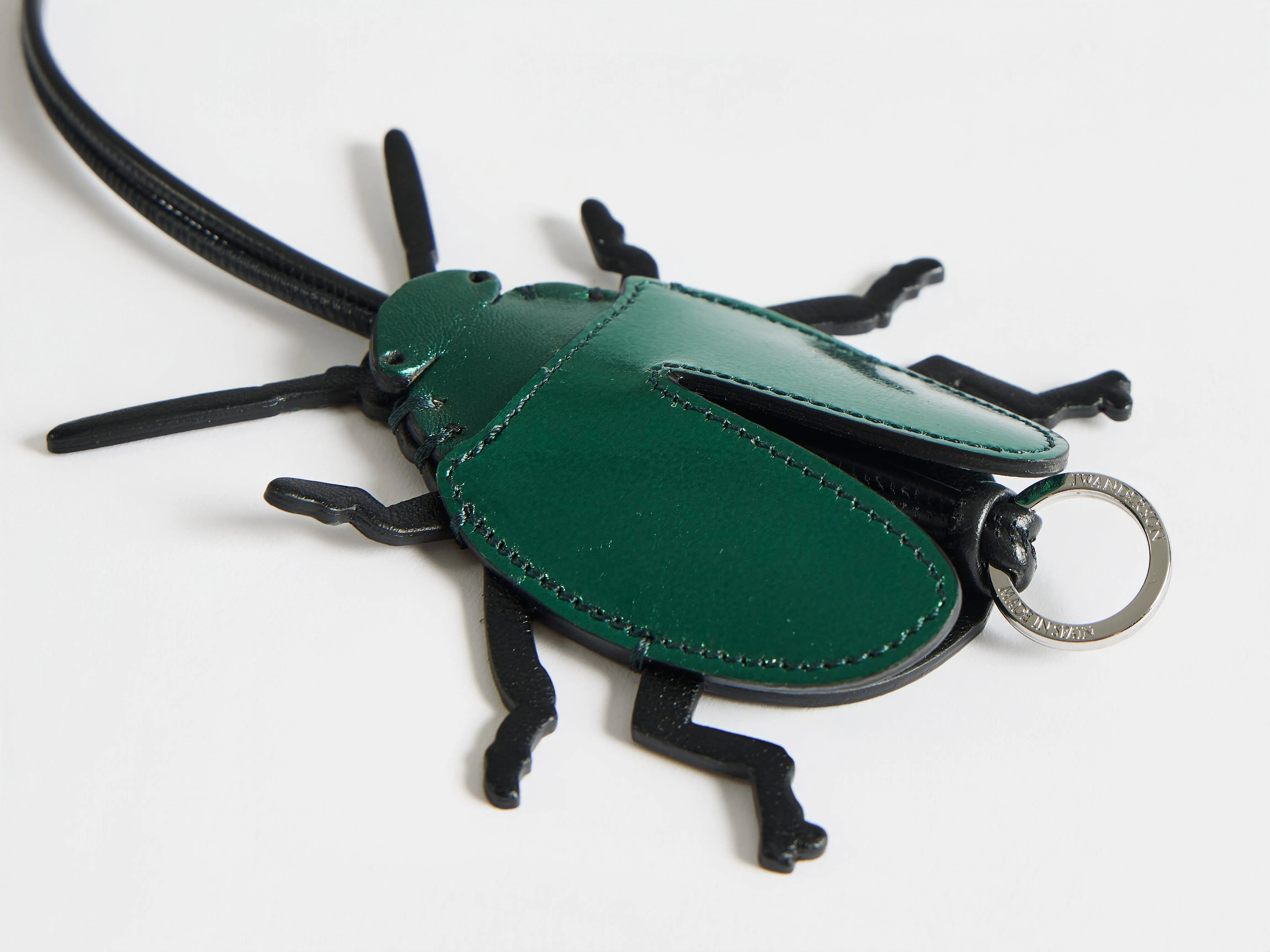 LEATHER BEETLE CHARM IN GREEN & BLACK sold by J.W. Anderson product image thumbnail 4