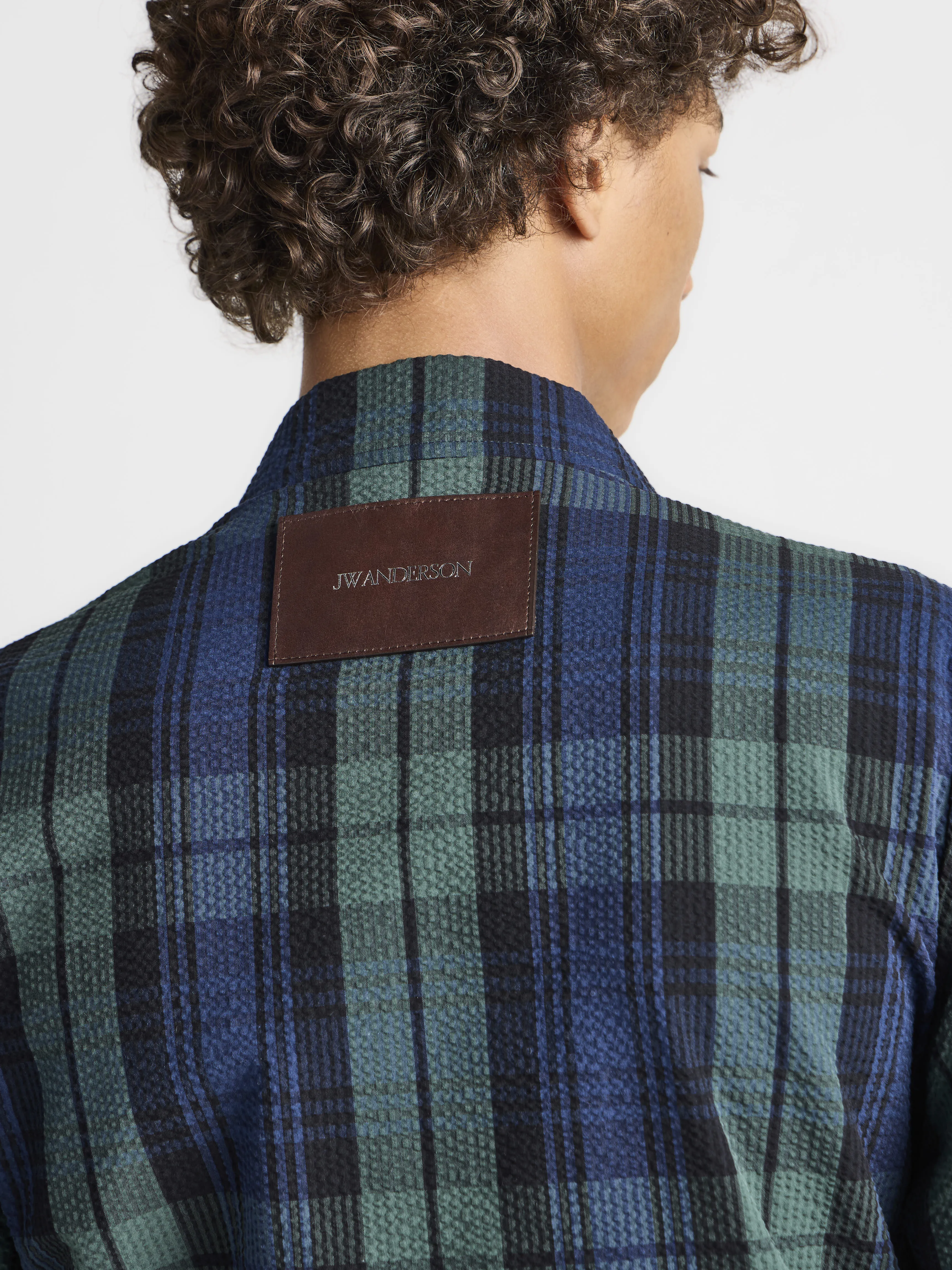 MENS FRONT ZIP BLOUSON IN NAVY & GREEN sold by J.W. Anderson product image thumbnail 2