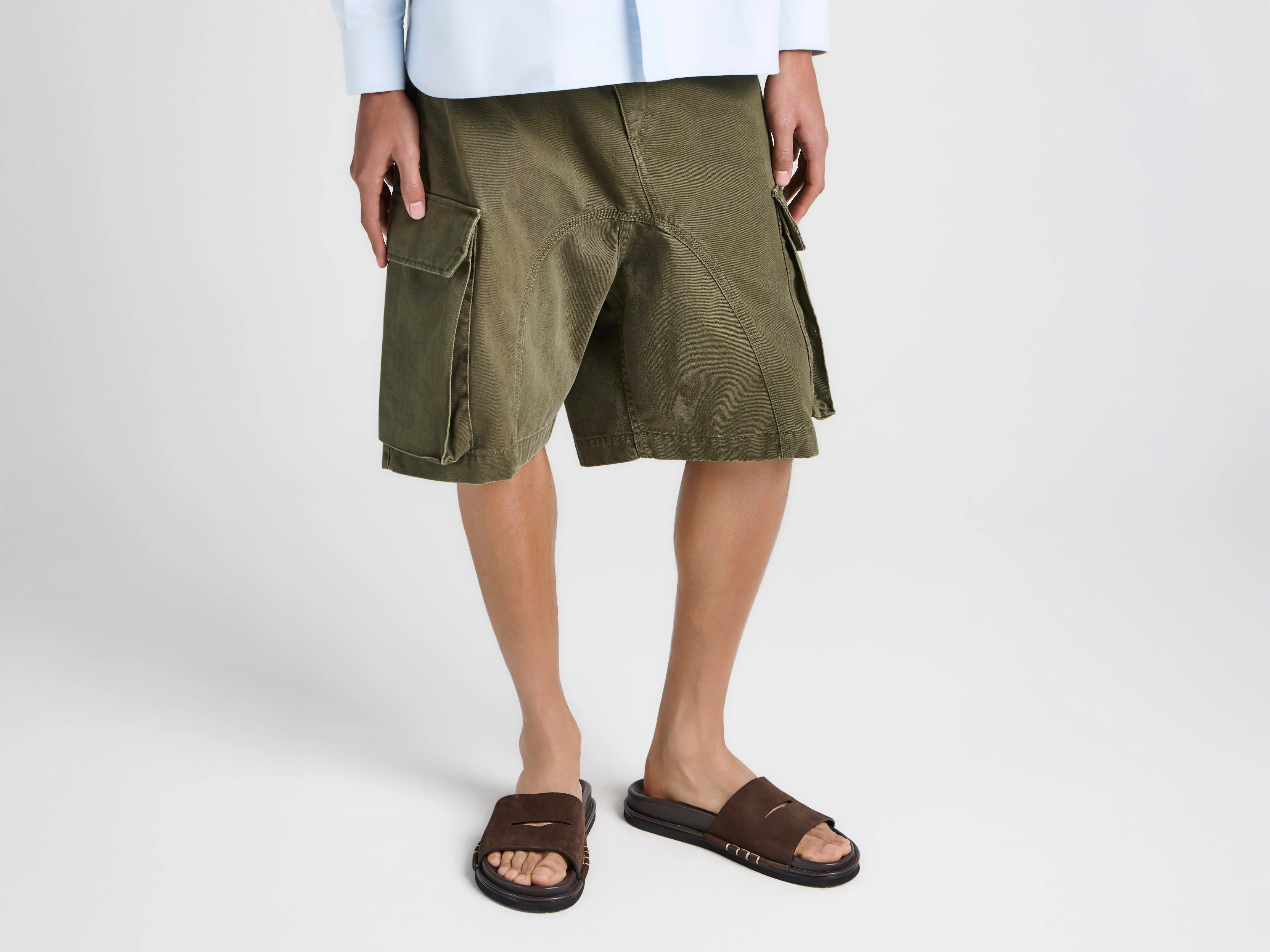 MENS FUSSBETT LOAFER SUEDE SLIDES IN BROWN sold by J.W. Anderson