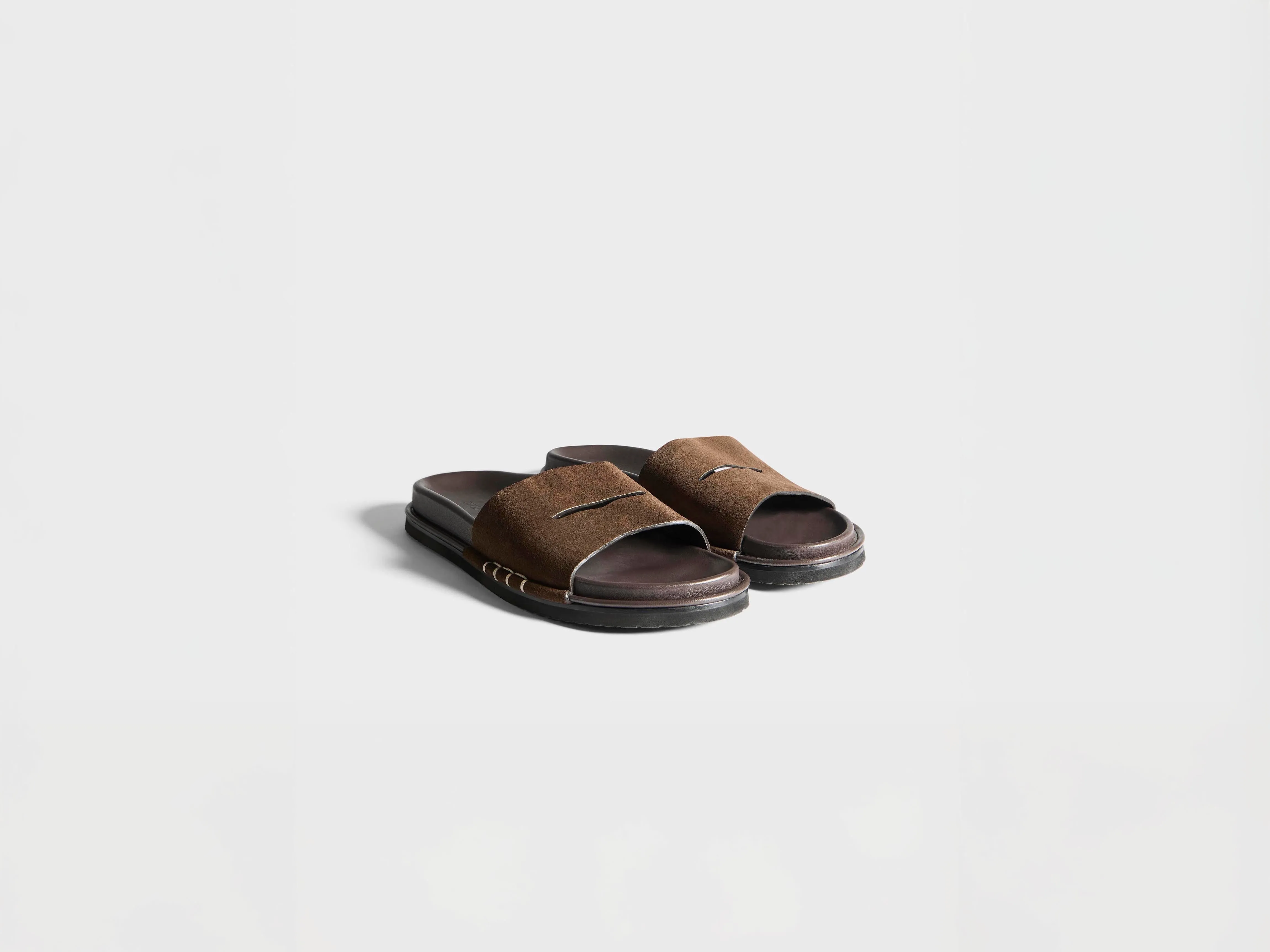MENS FUSSBETT LOAFER SUEDE SLIDES IN BROWN sold by J.W. Anderson product image thumbnail 3