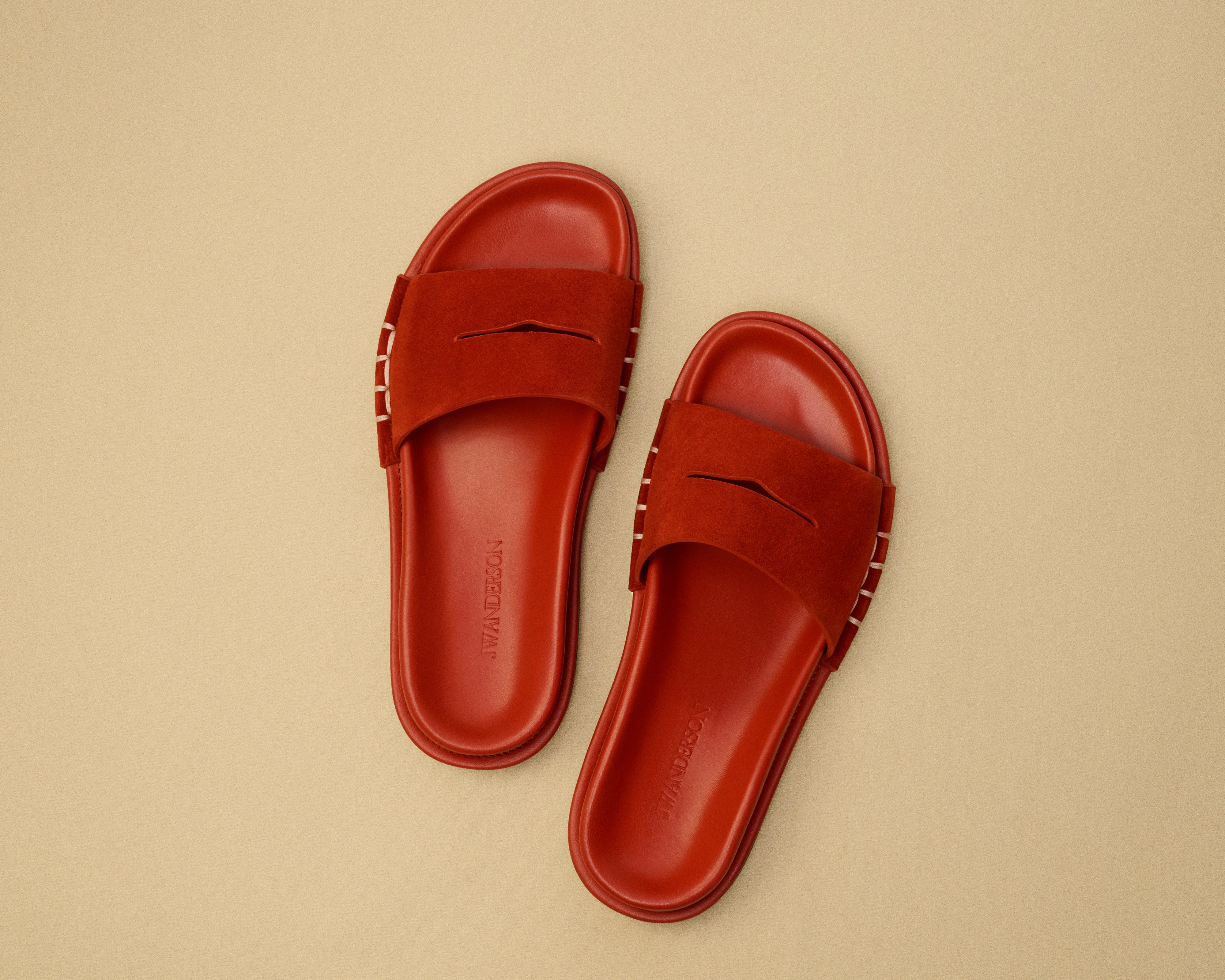 WOMENS FUSSBETT LOAFER SUEDE SLIDES IN RUST sold by J.W. Anderson product image thumbnail 5