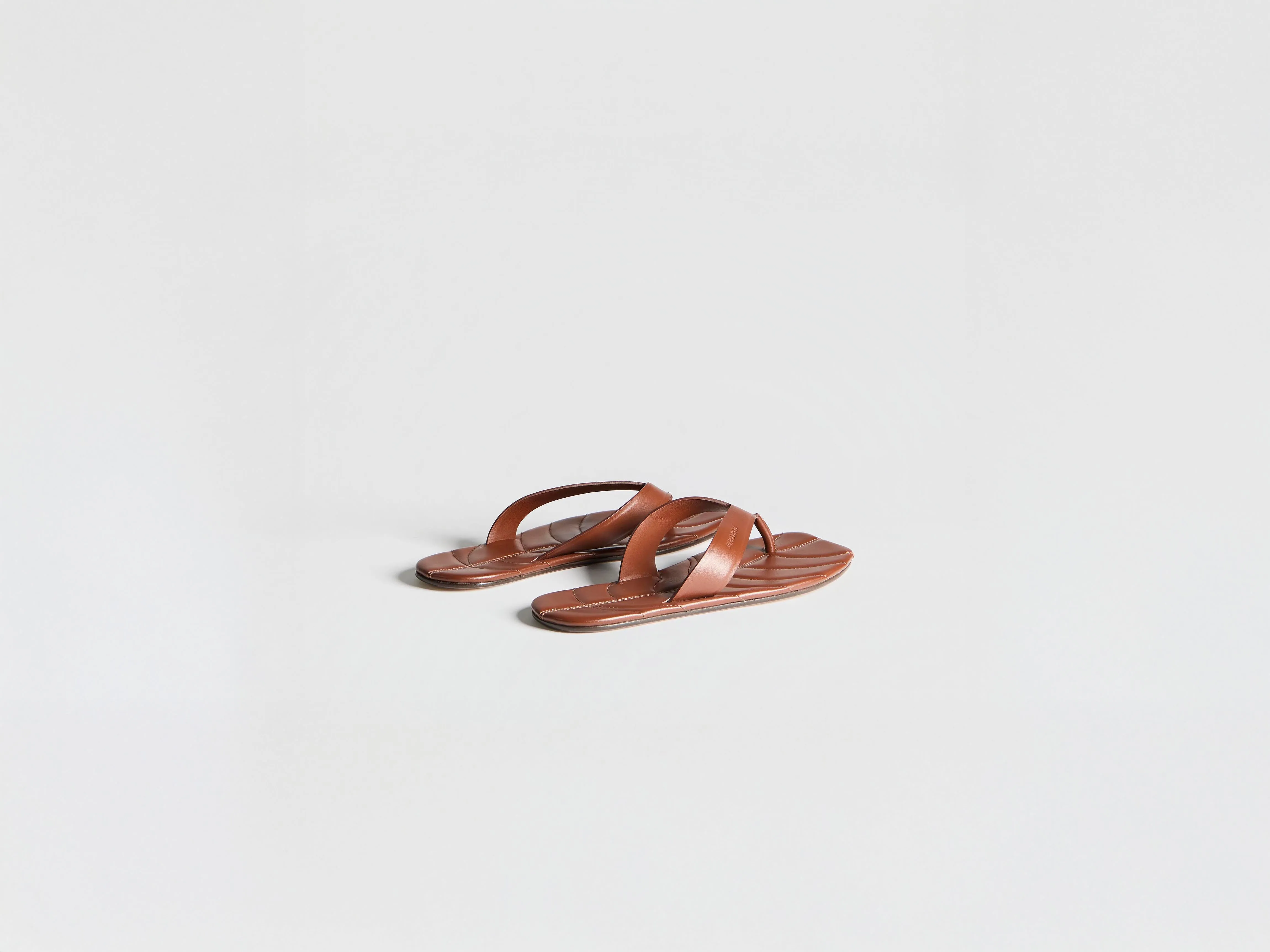 WOMENS LEATHER LEAF SLIDES IN BROWN sold by J.W. Anderson product image thumbnail 3
