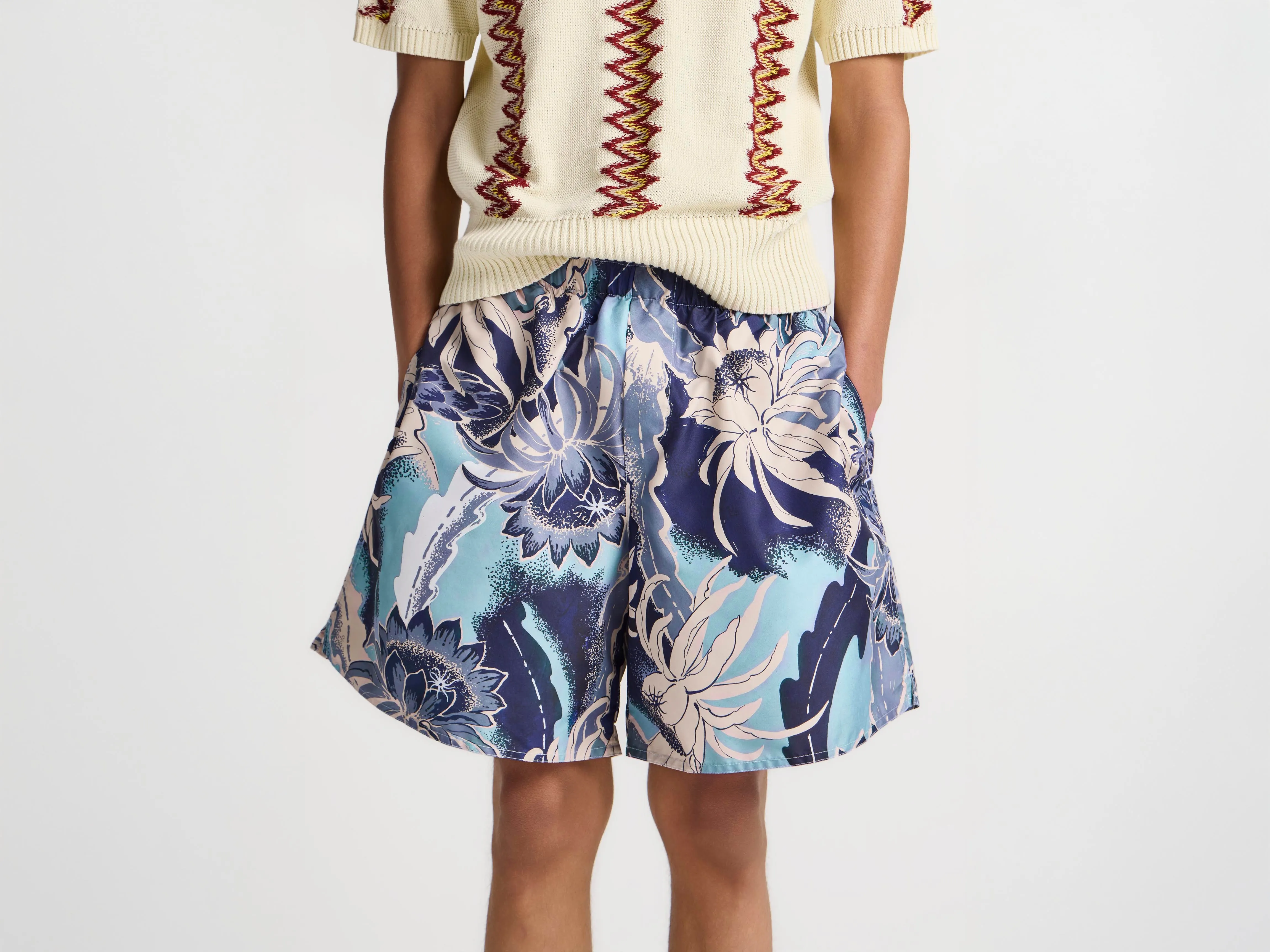 MENS HAWAIIAN PRINT SWIM SHORTS IN SAPPHIRE sold by J.W. Anderson product image thumbnail 5