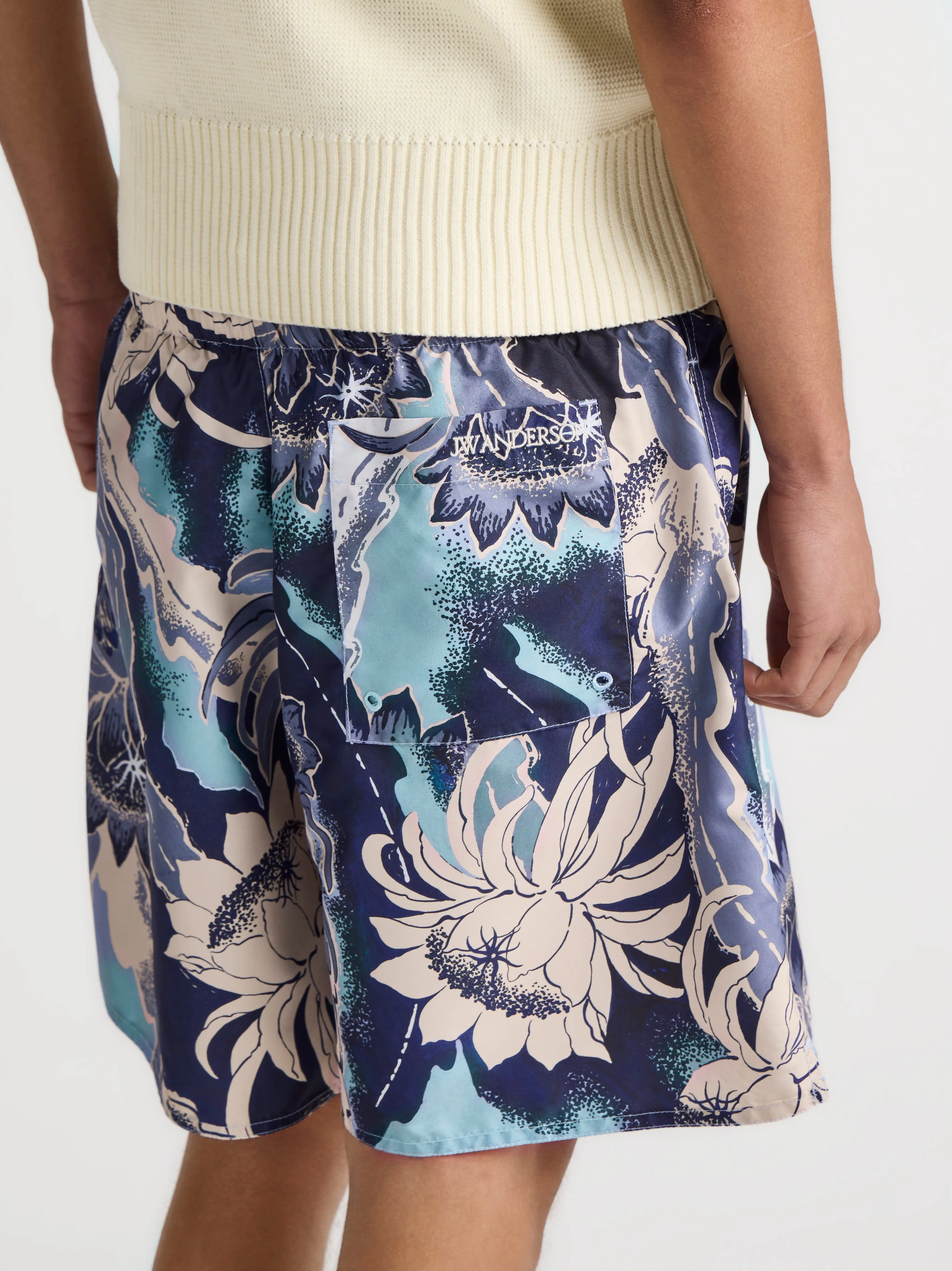 MENS HAWAIIAN PRINT SWIM SHORTS IN SAPPHIRE sold by J.W. Anderson product image thumbnail 4