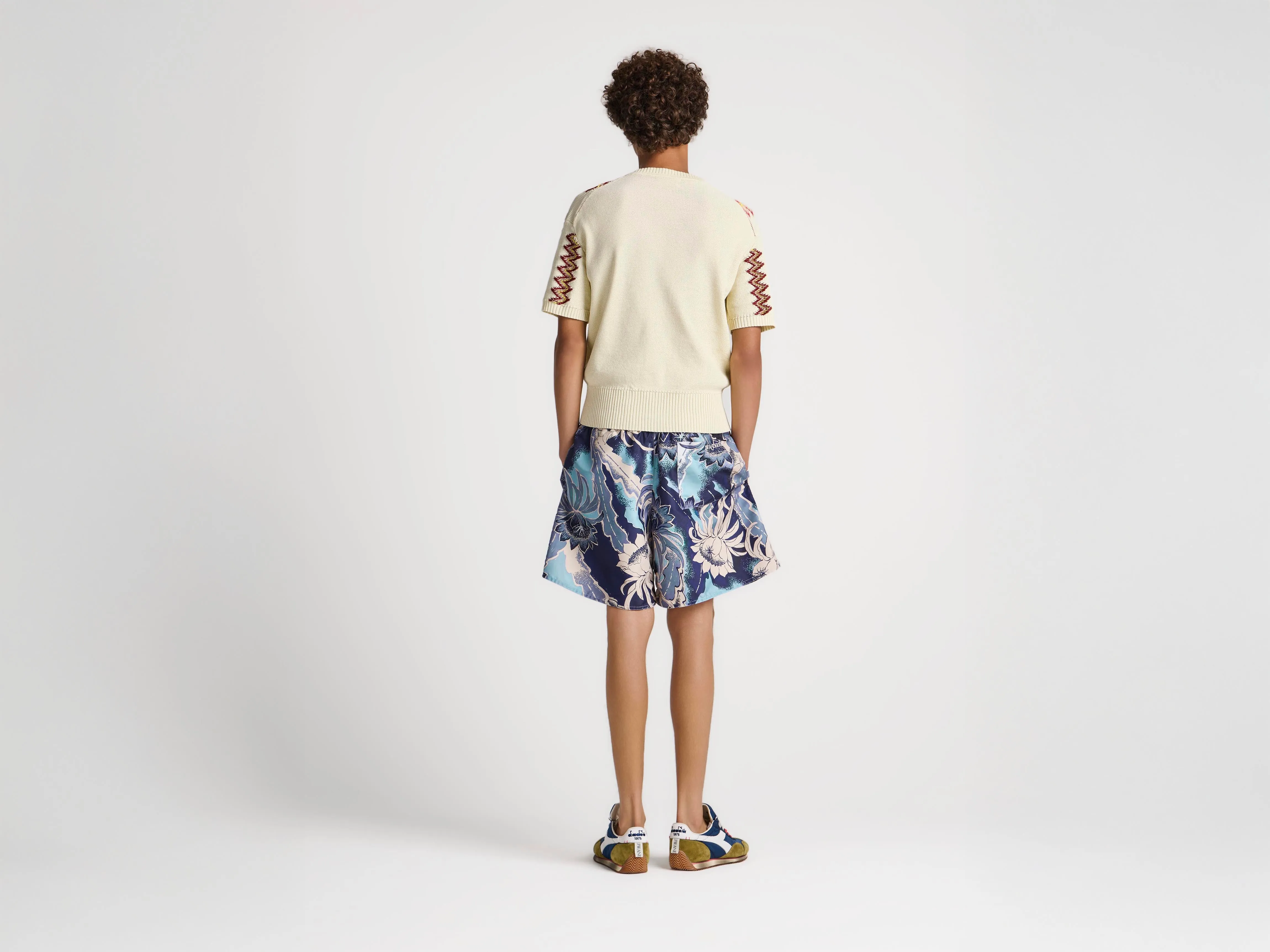 MENS HAWAIIAN PRINT SWIM SHORTS IN SAPPHIRE sold by J.W. Anderson product image thumbnail 3