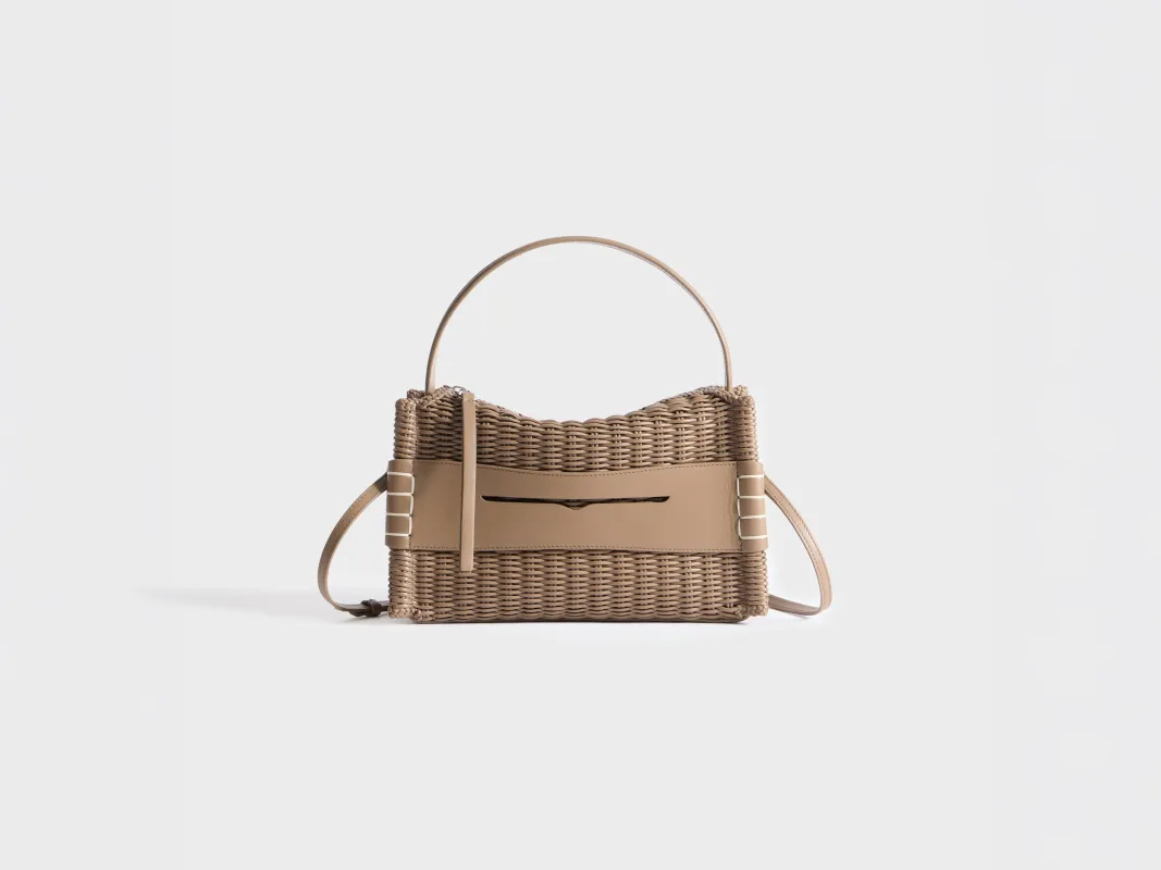 LOAFER BAG IN TAUPE WOVEN LEATHER made by J.W. Anderson