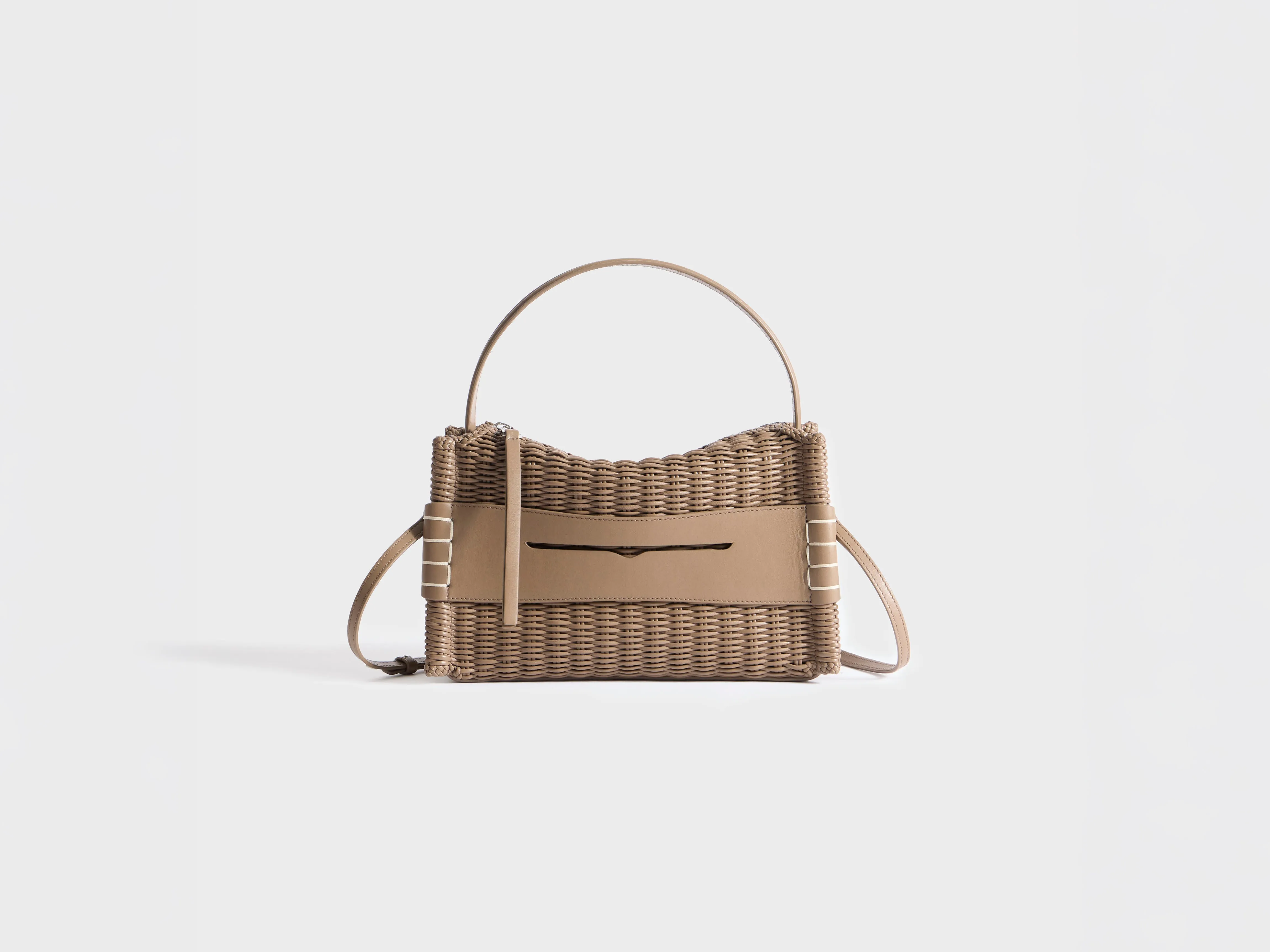 LOAFER BAG IN TAUPE WOVEN LEATHER sold by J.W. Anderson