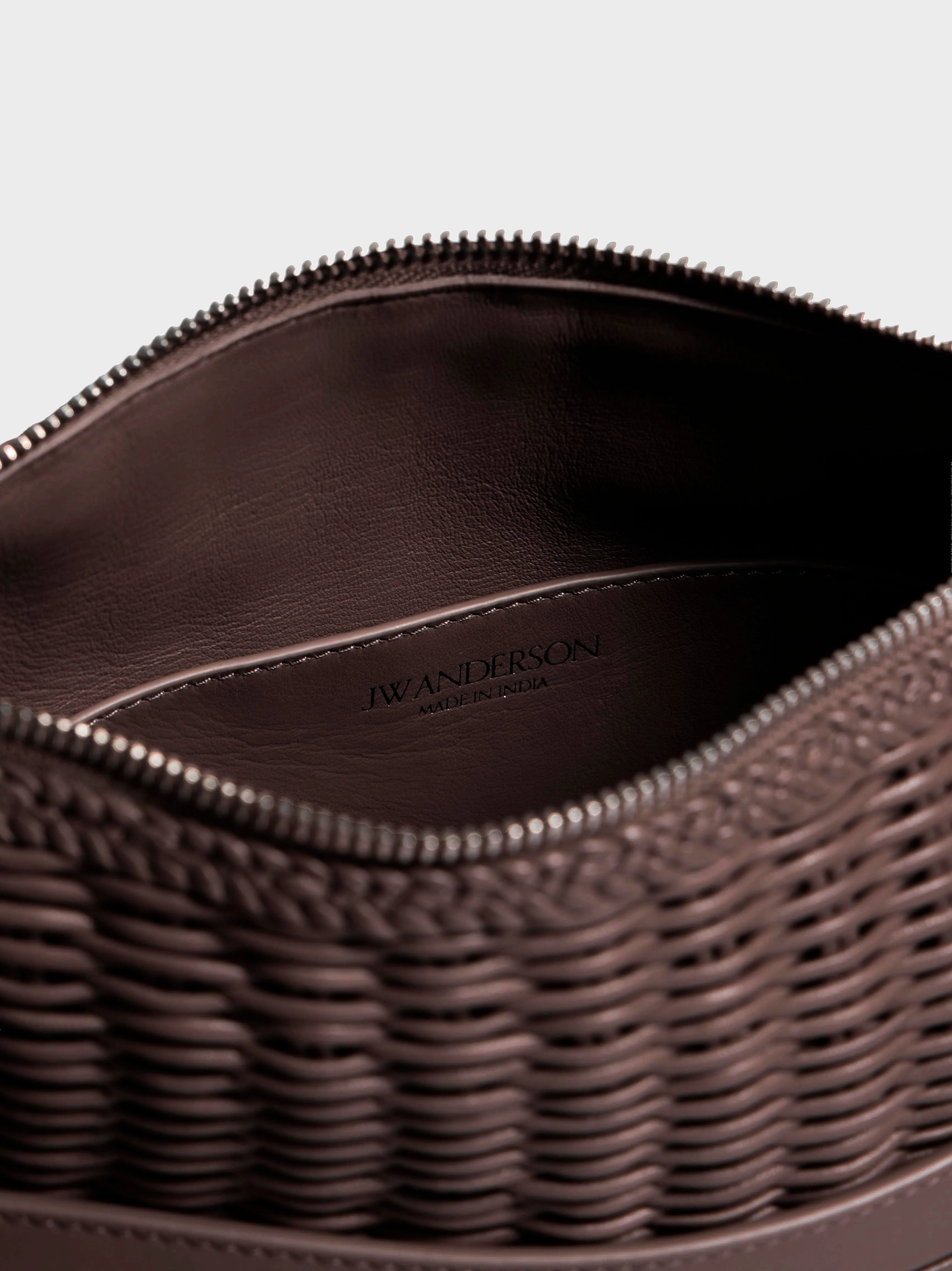 LOAFER BAG IN CHOCOLATE BROWN WOVEN LEATHER sold by J.W. Anderson product image thumbnail 5