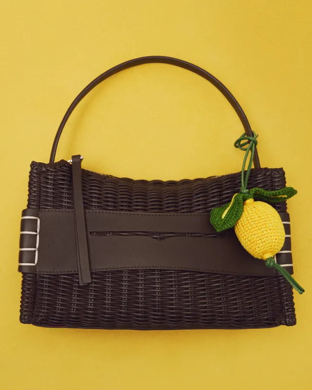 LOAFER BAG IN CHOCOLATE BROWN WOVEN LEATHER made by J.W. Anderson