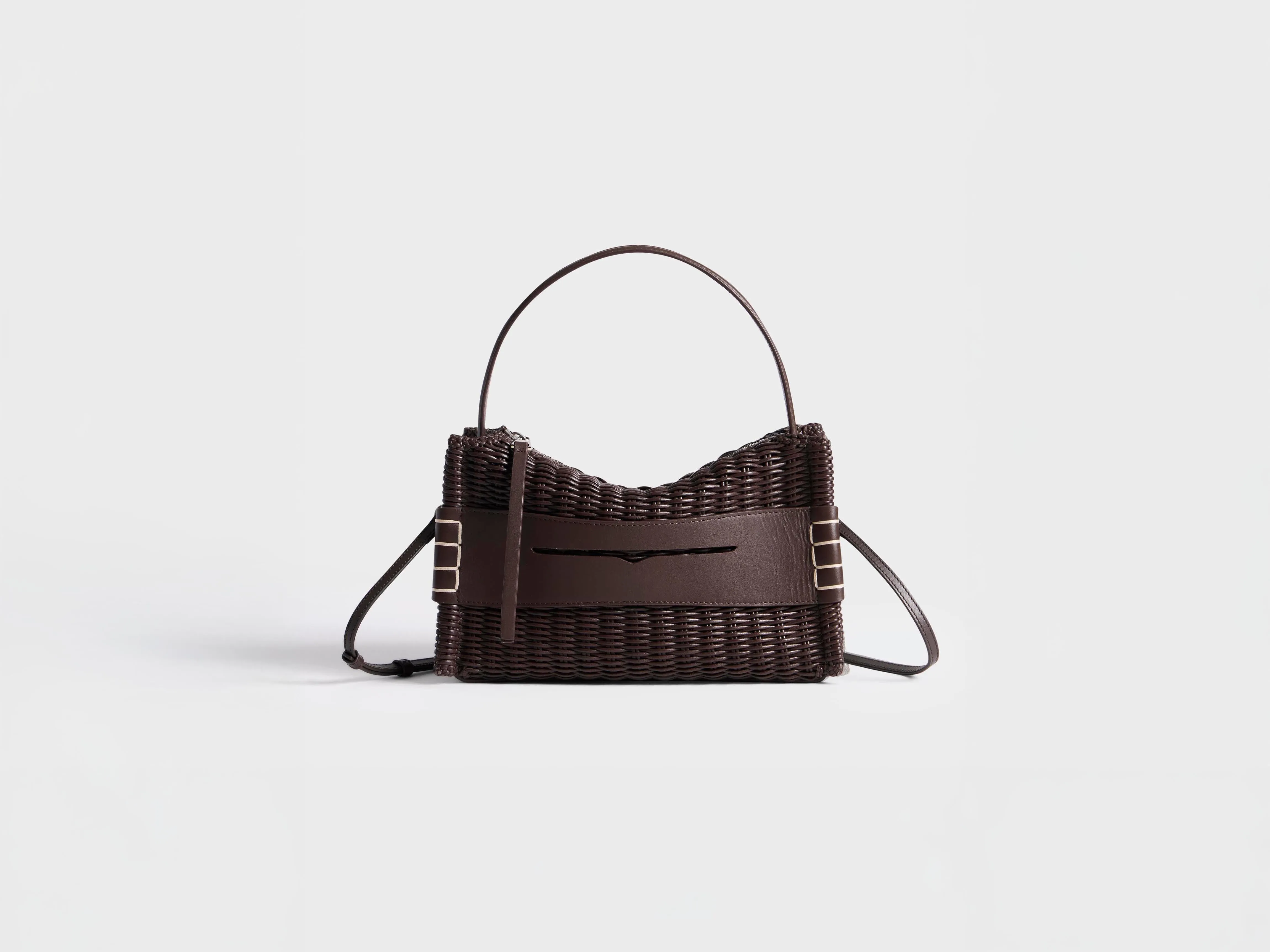 LOAFER BAG IN CHOCOLATE BROWN WOVEN LEATHER sold by J.W. Anderson product image thumbnail 4
