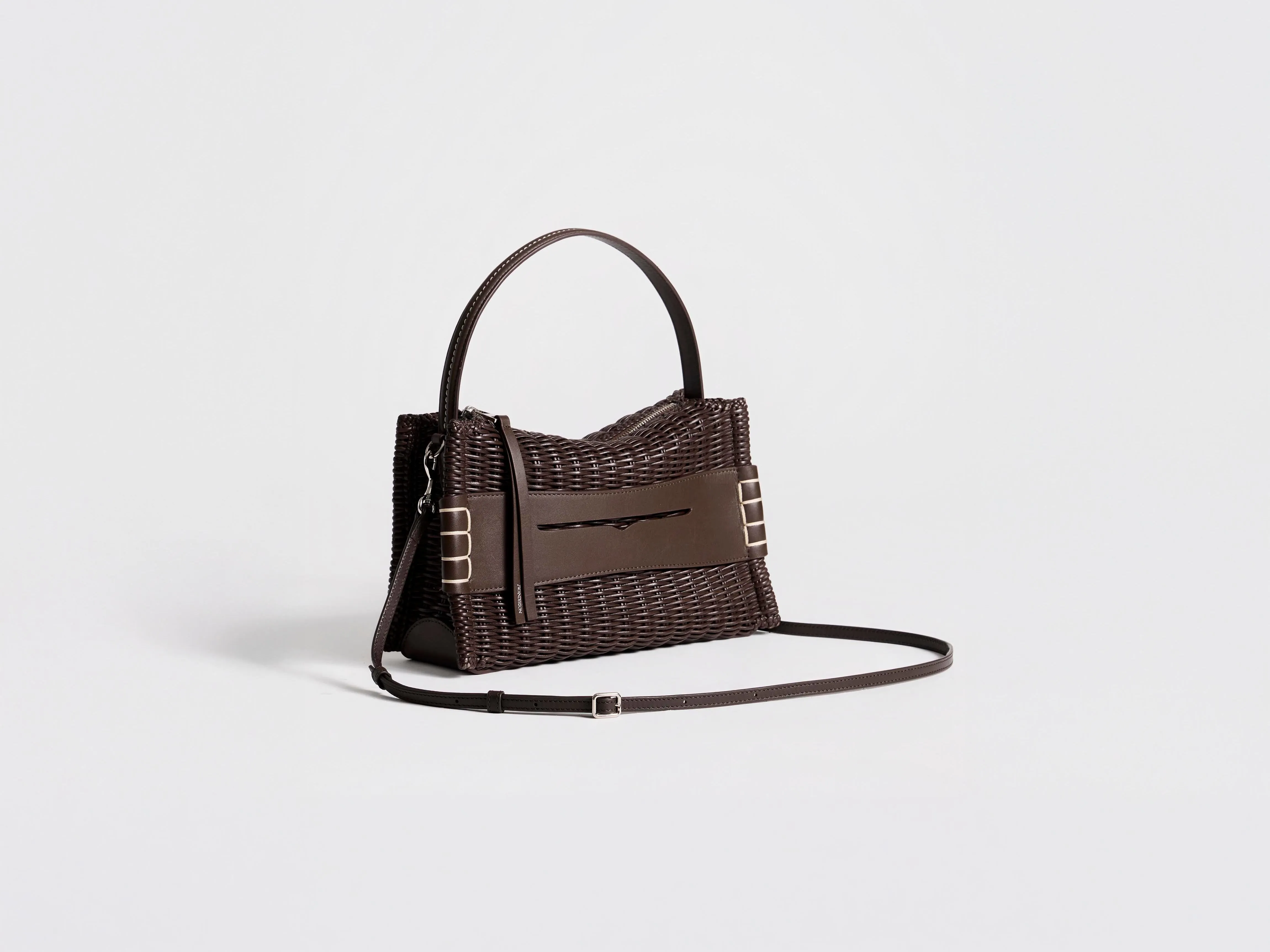 LOAFER BAG IN CHOCOLATE BROWN WOVEN LEATHER sold by J.W. Anderson product image thumbnail 2