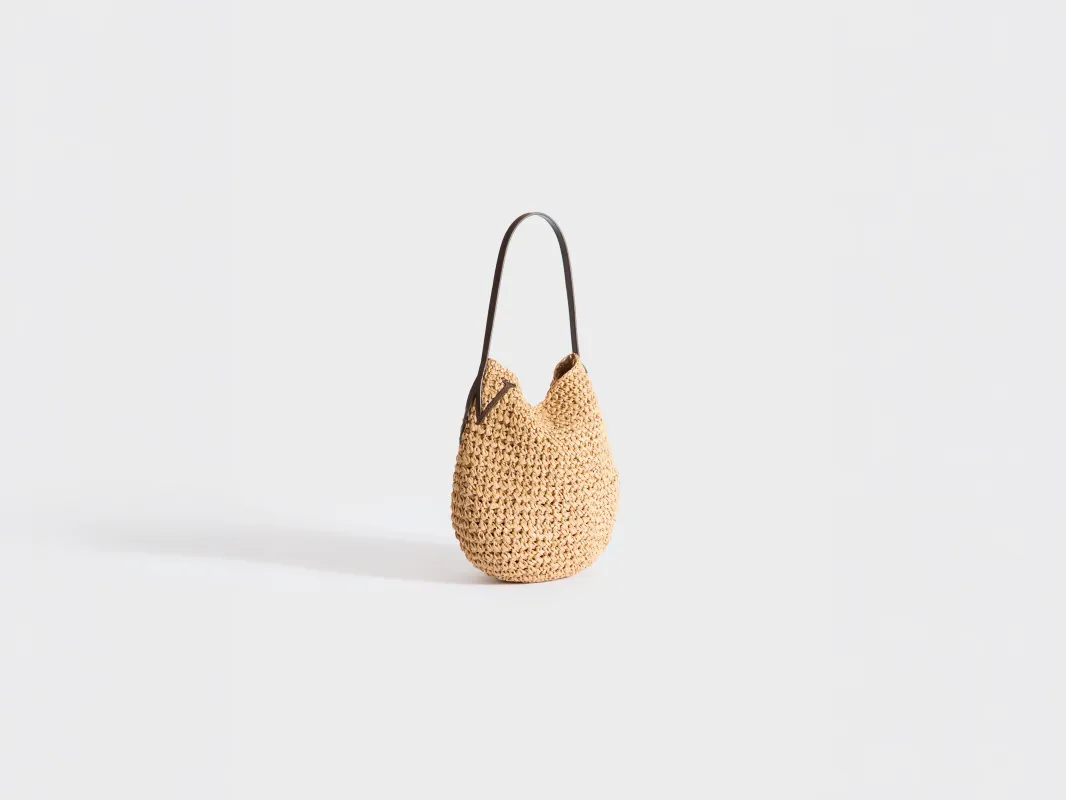 SMALL BULB BAG IN NATURAL BROWN made by J.W. Anderson