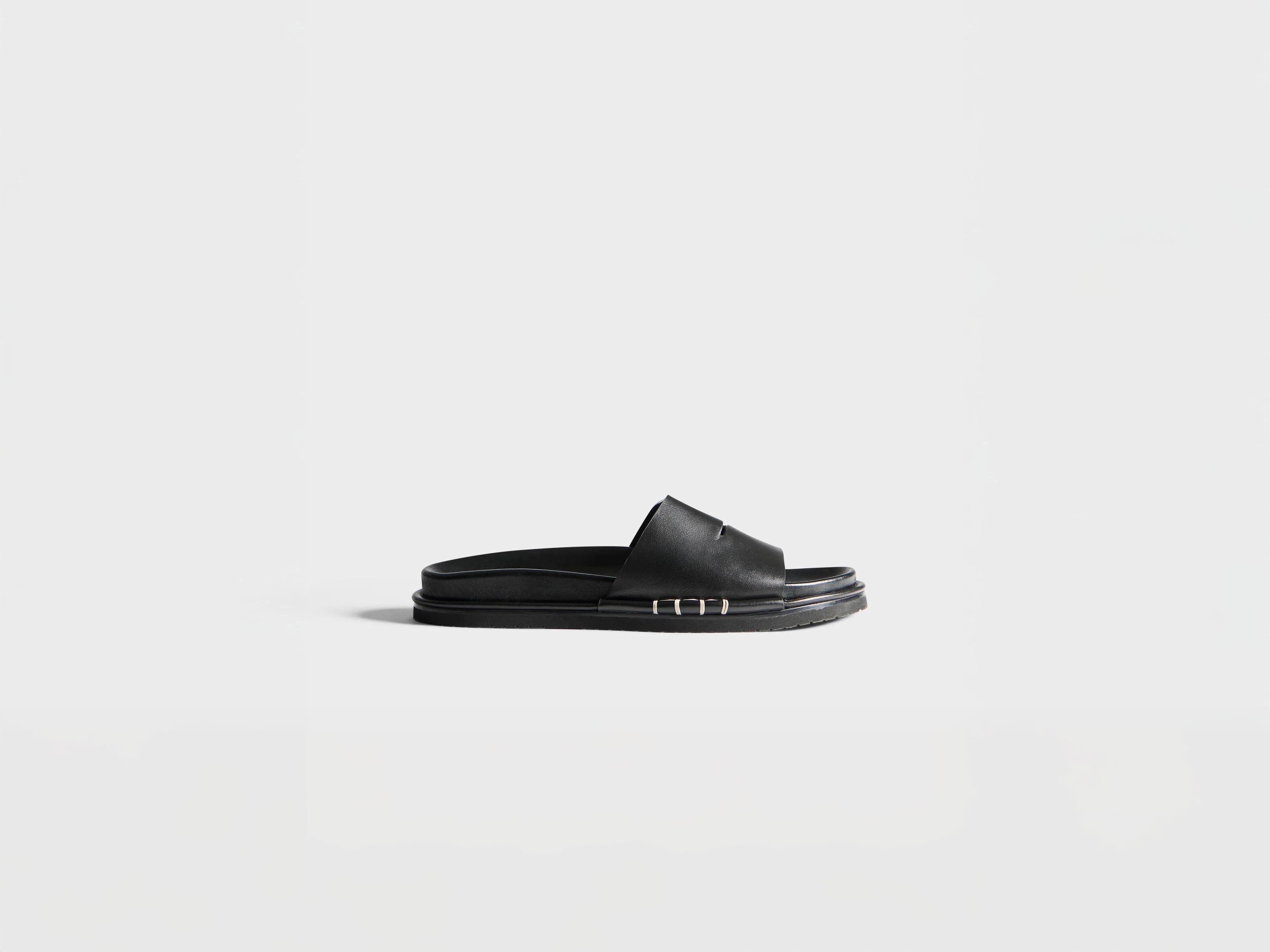 MENS FUSSBETT LOAFER LEATHER SLIDES IN BLACK sold by J.W. Anderson product image thumbnail 5