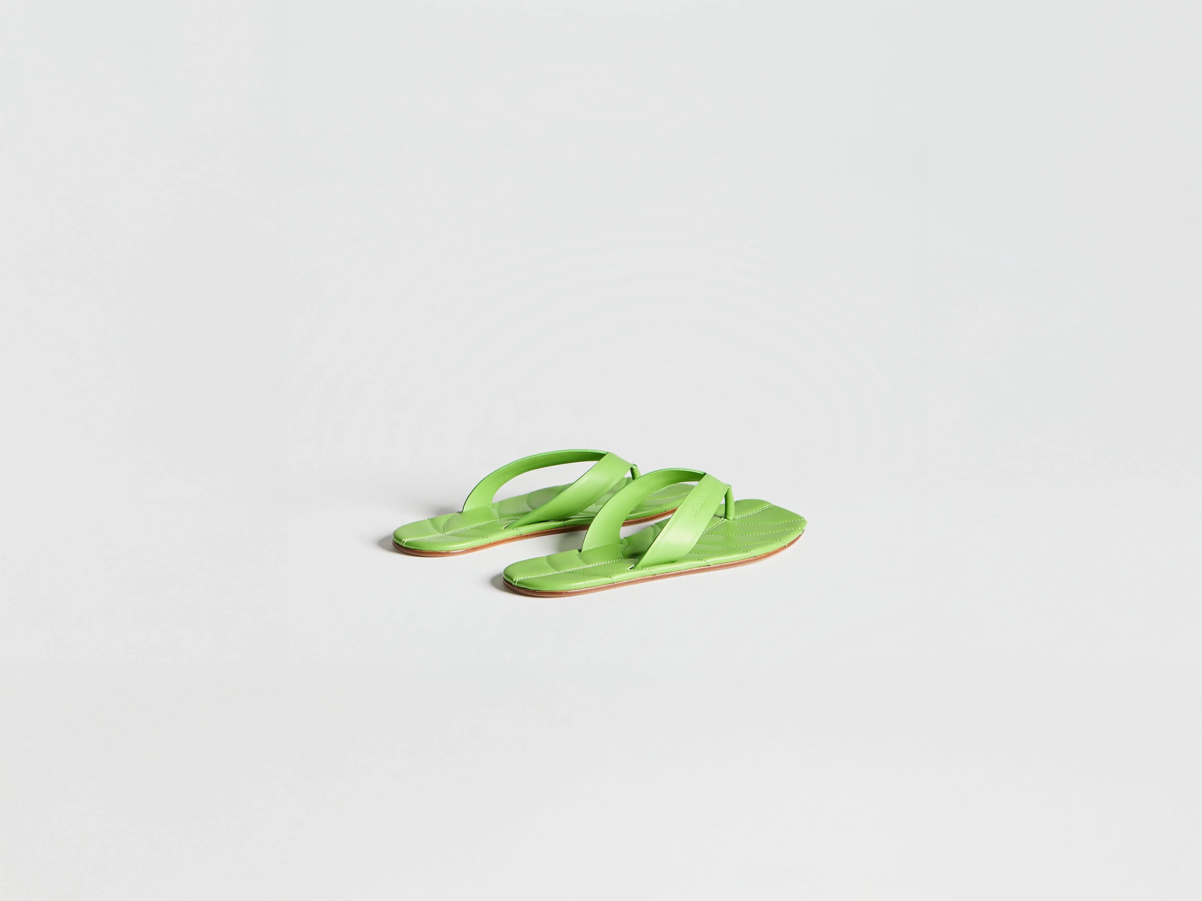 MENS LEATHER LEAF SLIDES IN LIME sold by J.W. Anderson product image thumbnail 5