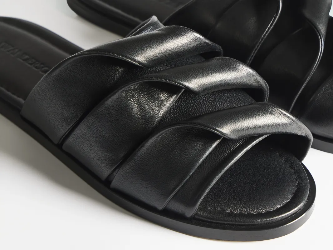CL_WOMENS CONTRASTING LEATHER COIL SLIDE made by J.W. Anderson