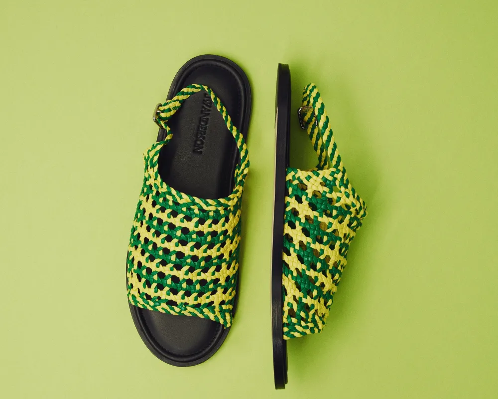 CL_WOMENS WOVEN LEATHER SANDAL made by J.W. Anderson