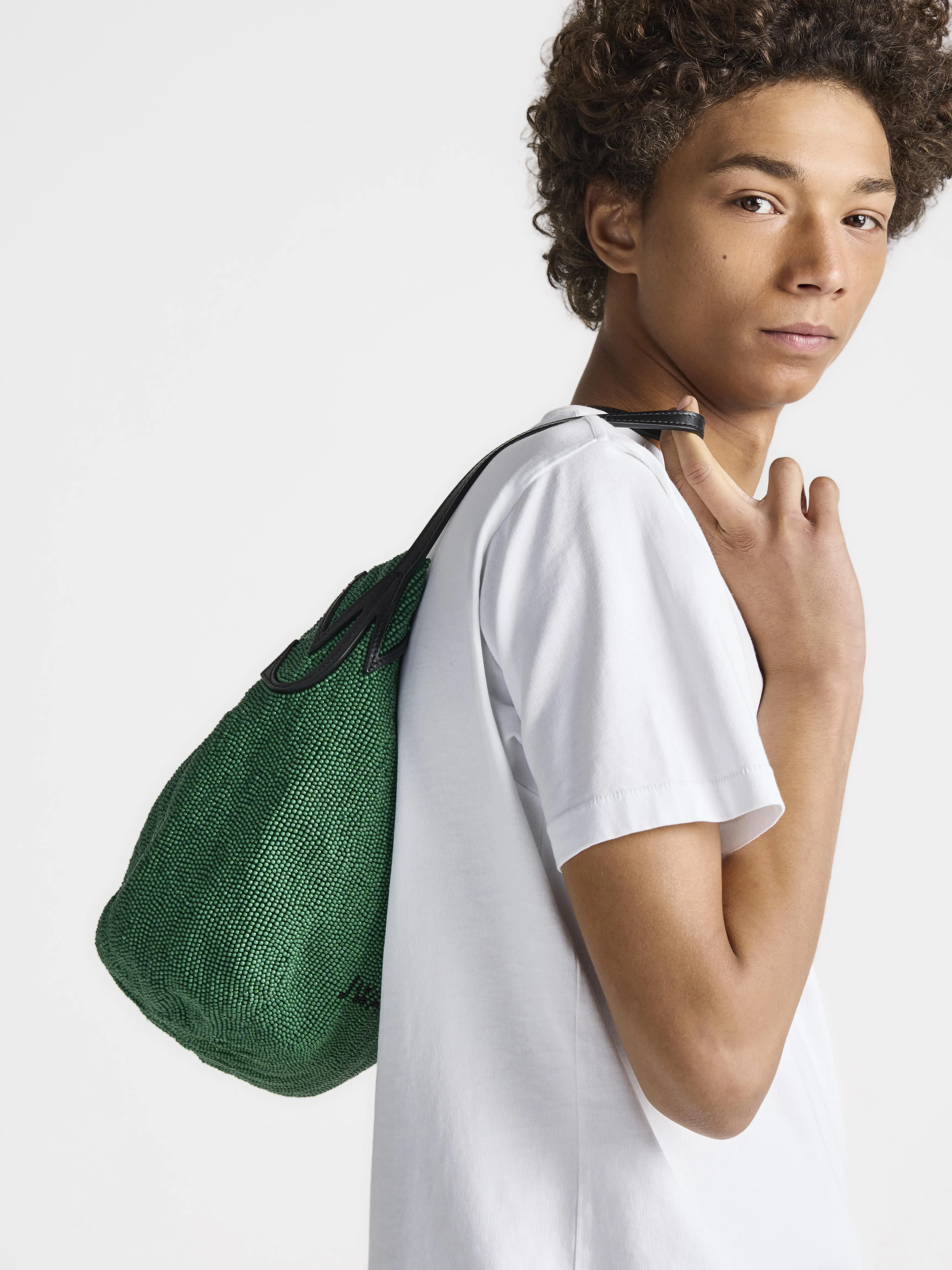 SMALL BEADED BULB BAG IN GREEN sold by J.W. Anderson product image thumbnail 3