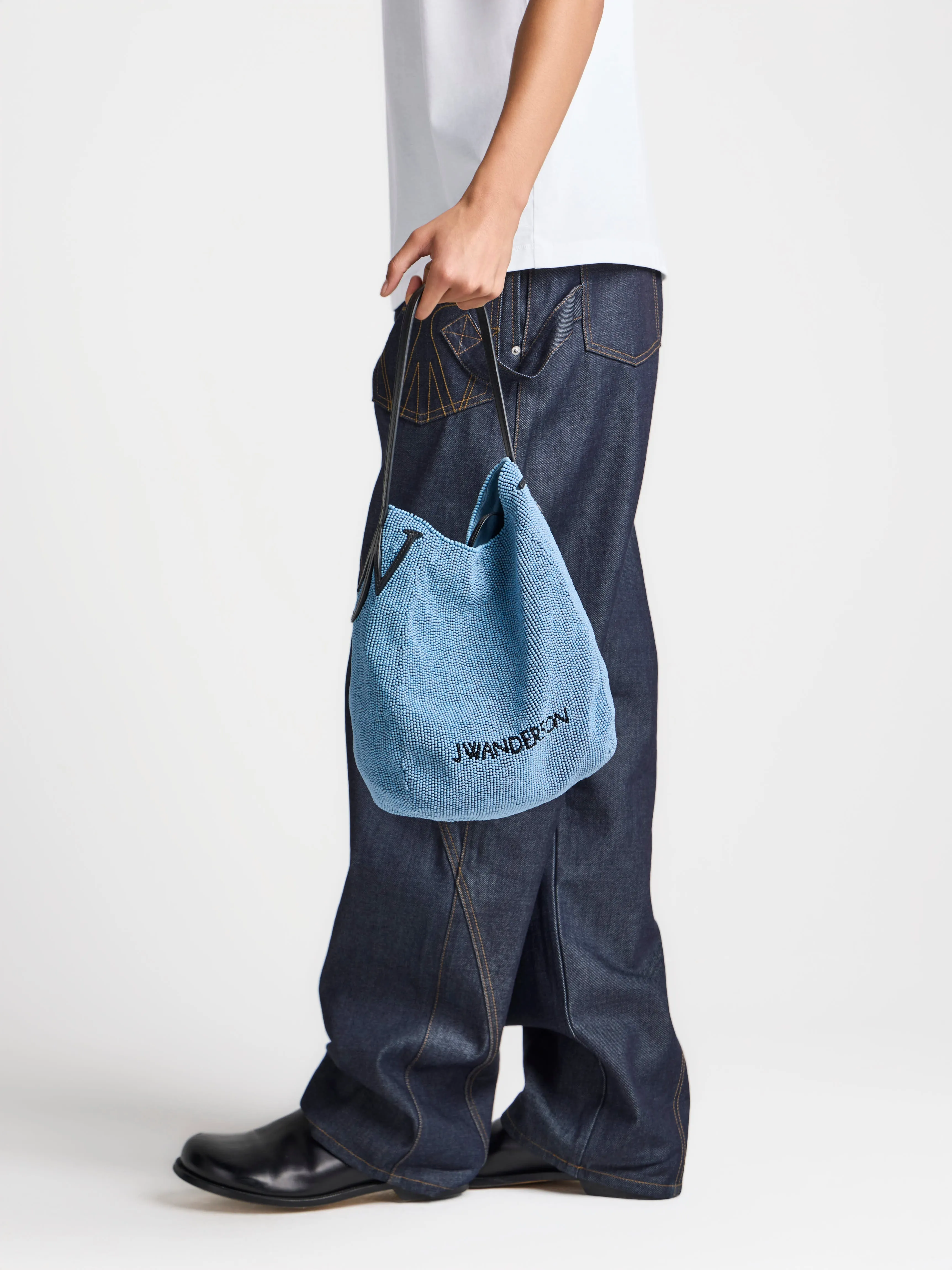 SMALL BEADED BULB BAG IN BLUE sold by J.W. Anderson product image thumbnail 3