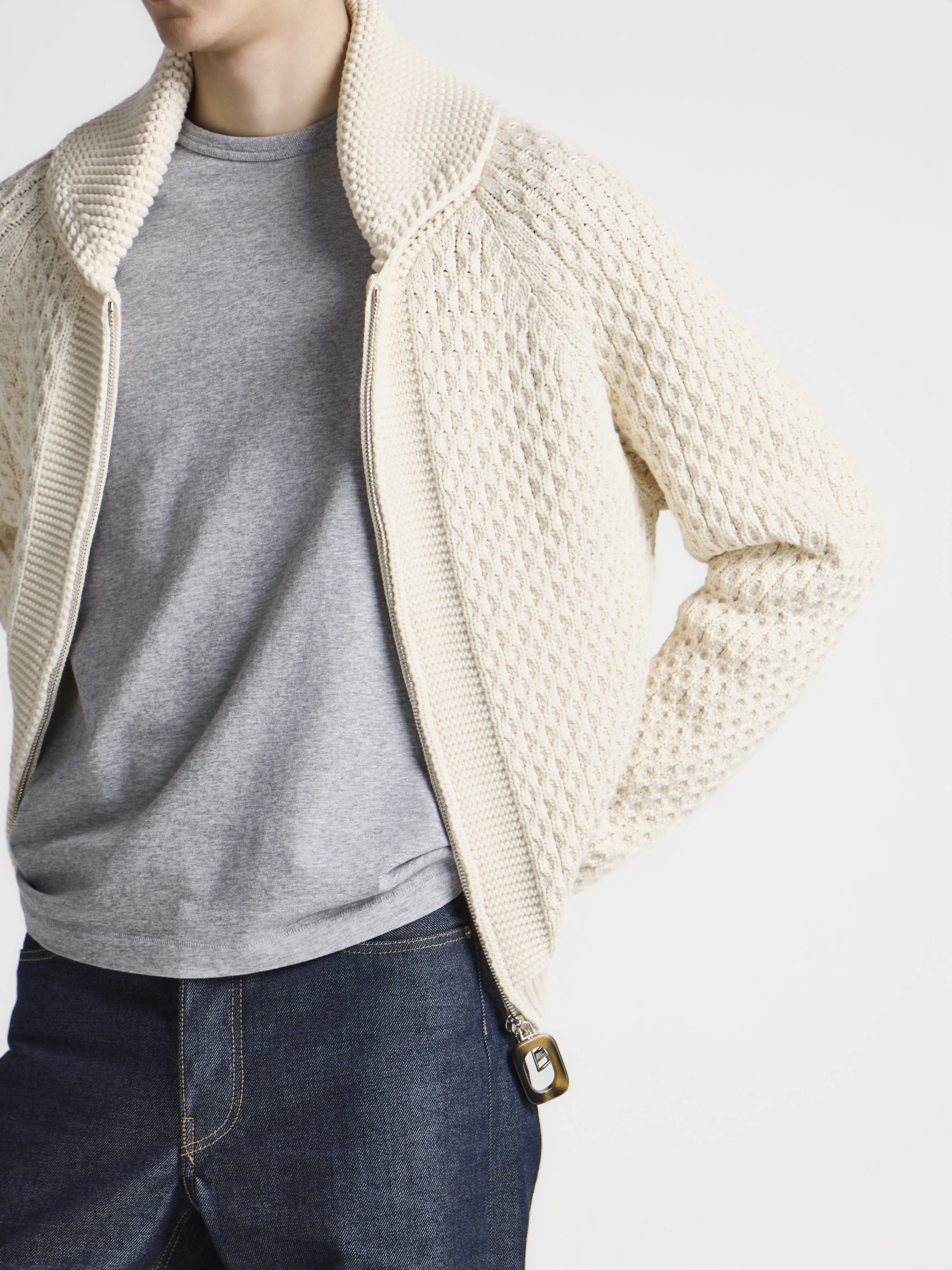 CL_MENS CABLE FRONT ZIP JUMPER sold by J.W. Anderson product image thumbnail 2