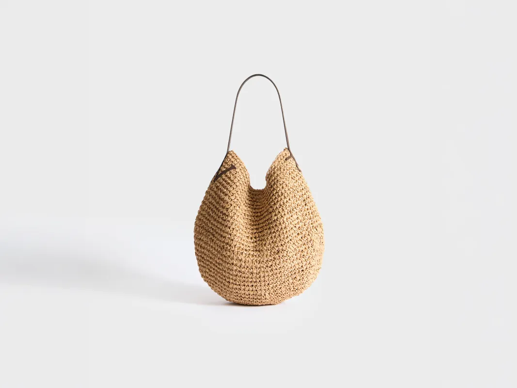LARGE BULB BAG IN NATURAL BROWN made by J.W. Anderson