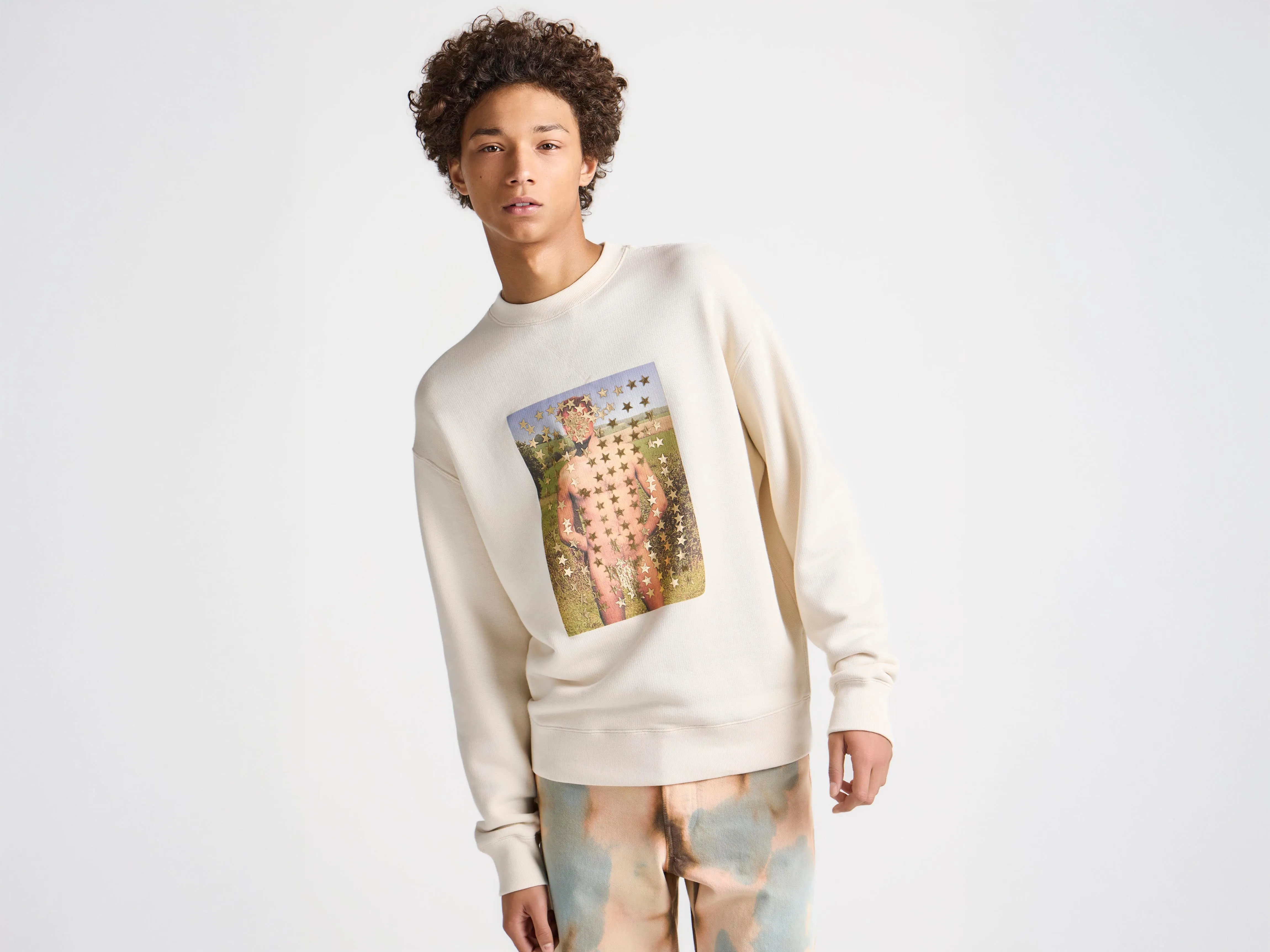 MENS STAR MAN SWEATSHIRT IN ECRU sold by J.W. Anderson product image thumbnail 5
