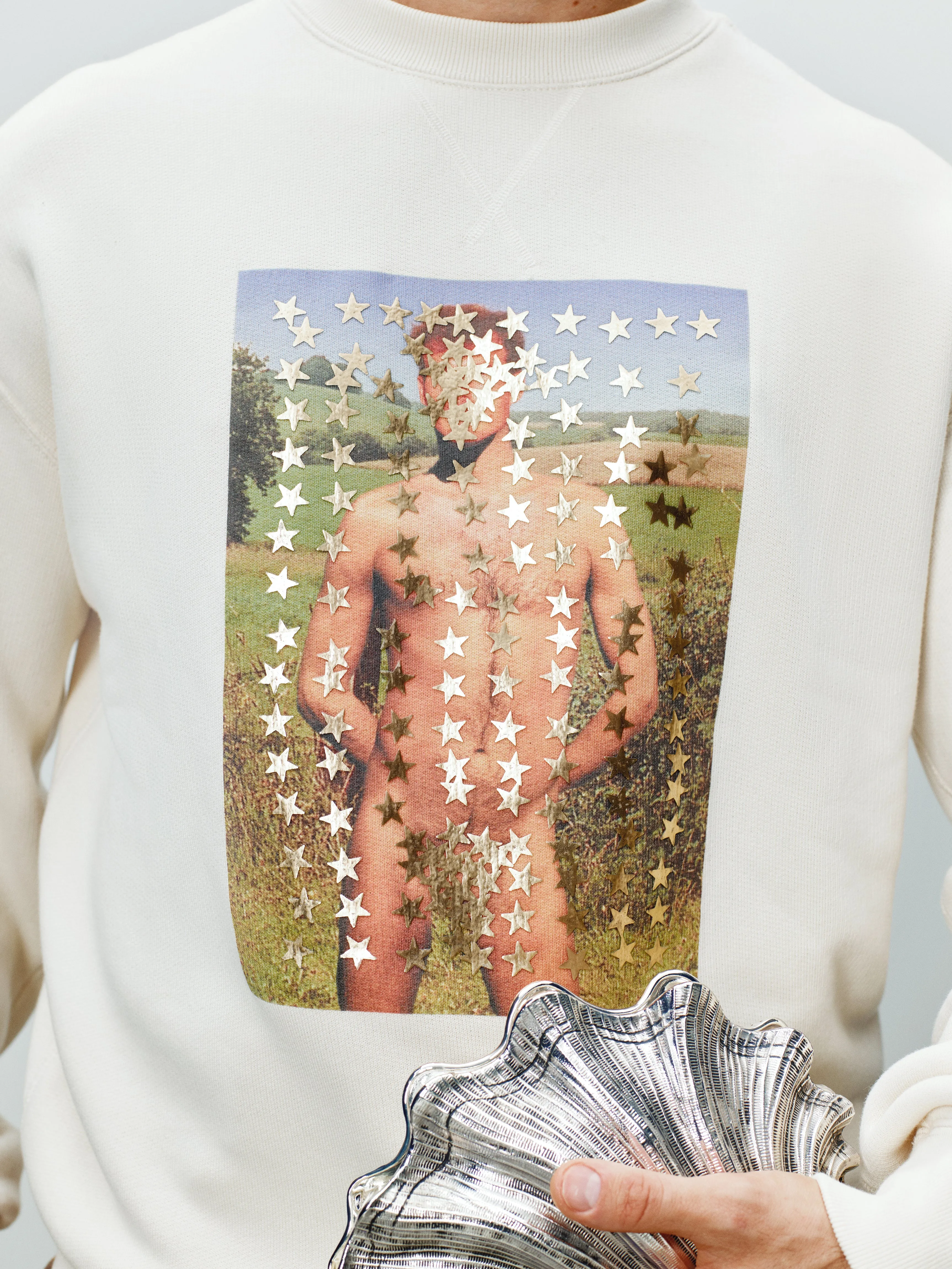 MENS STAR MAN SWEATSHIRT IN ECRU sold by J.W. Anderson product image thumbnail 2