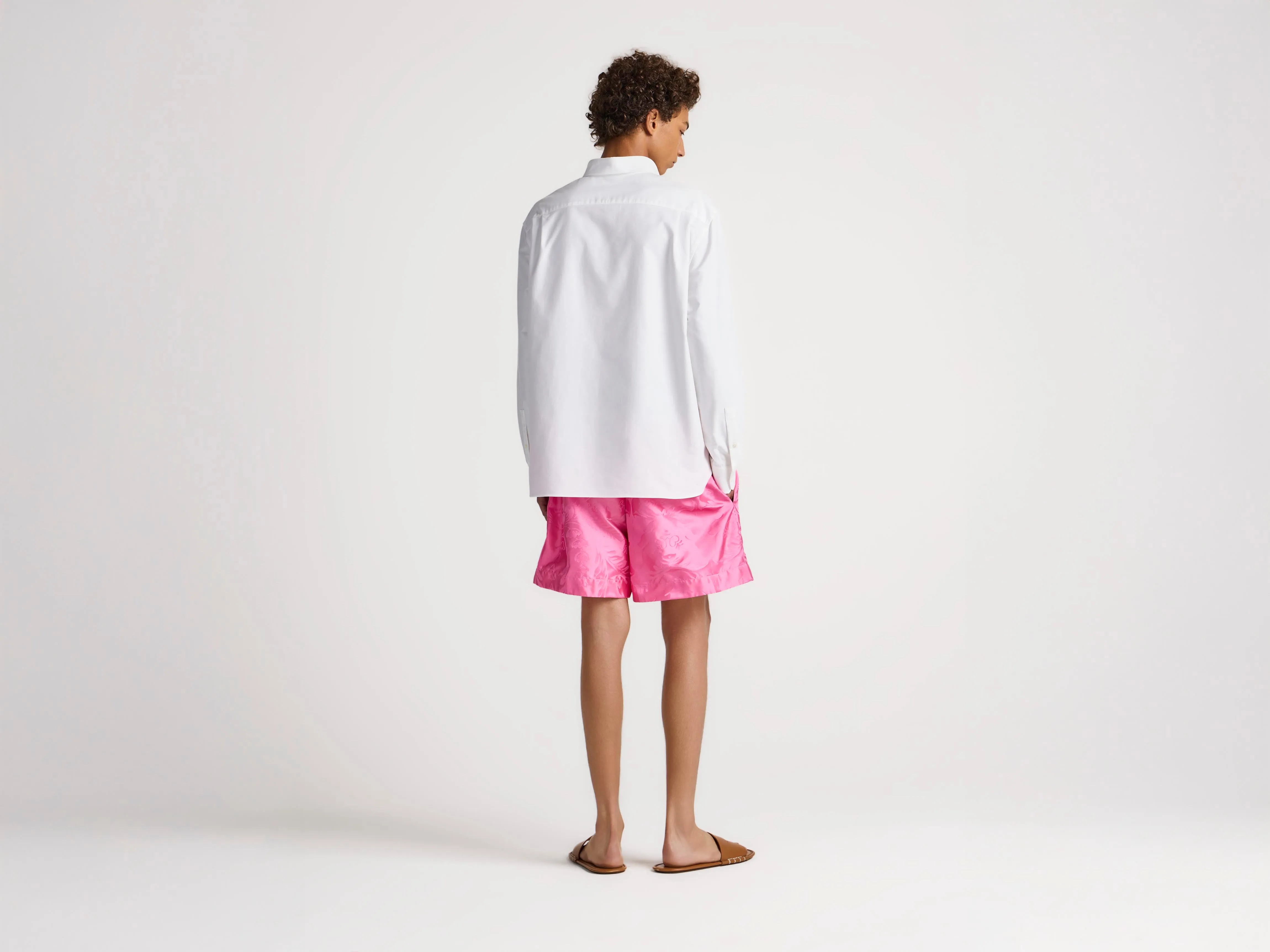 MENS DAMASK WOVEN SHORTS IN CAMELLIA sold by J.W. Anderson product image thumbnail 4