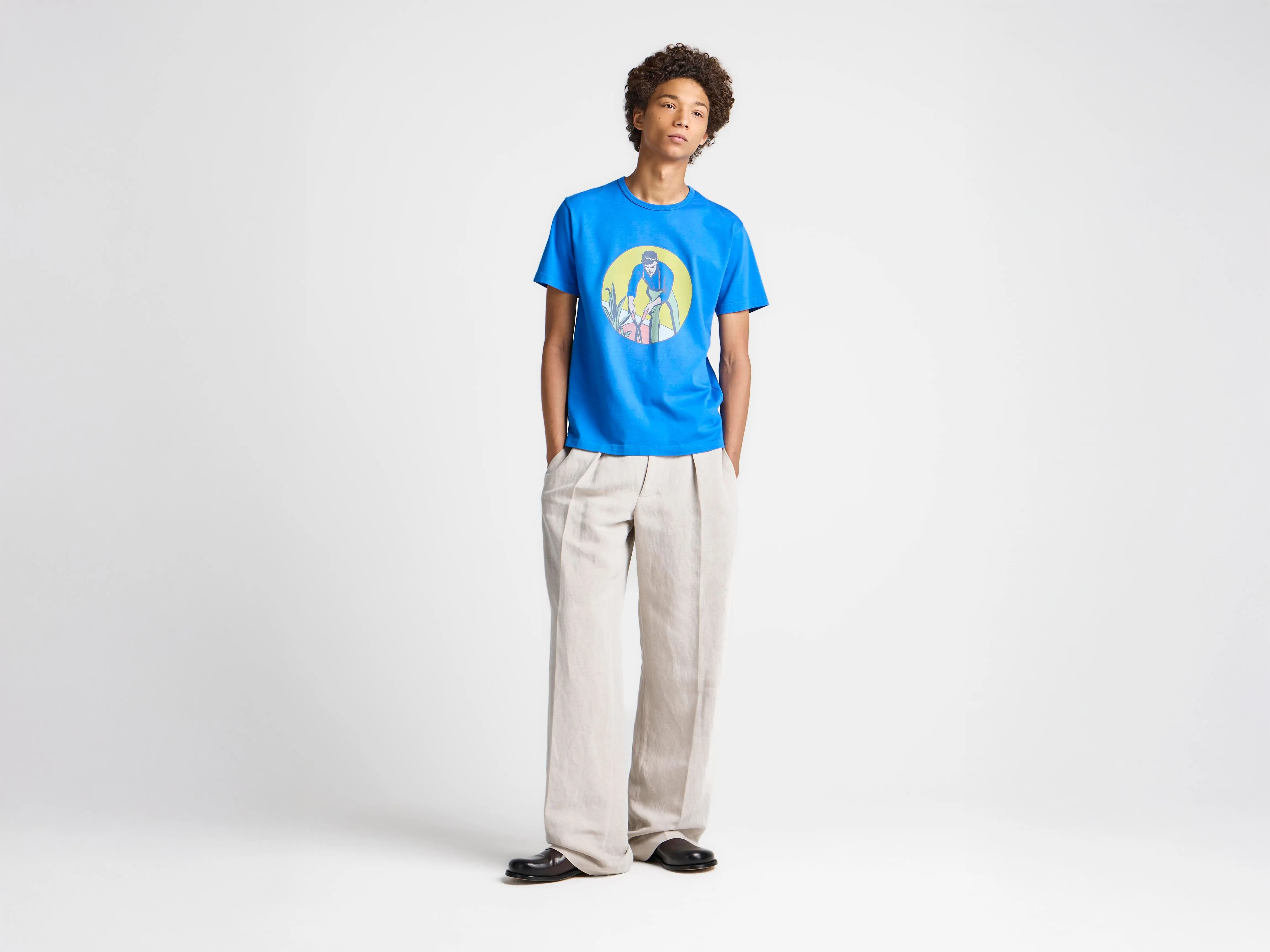 MENS GARDENER T-SHIRT IN SAPPHIRE BLUE sold by J.W. Anderson product image thumbnail 2