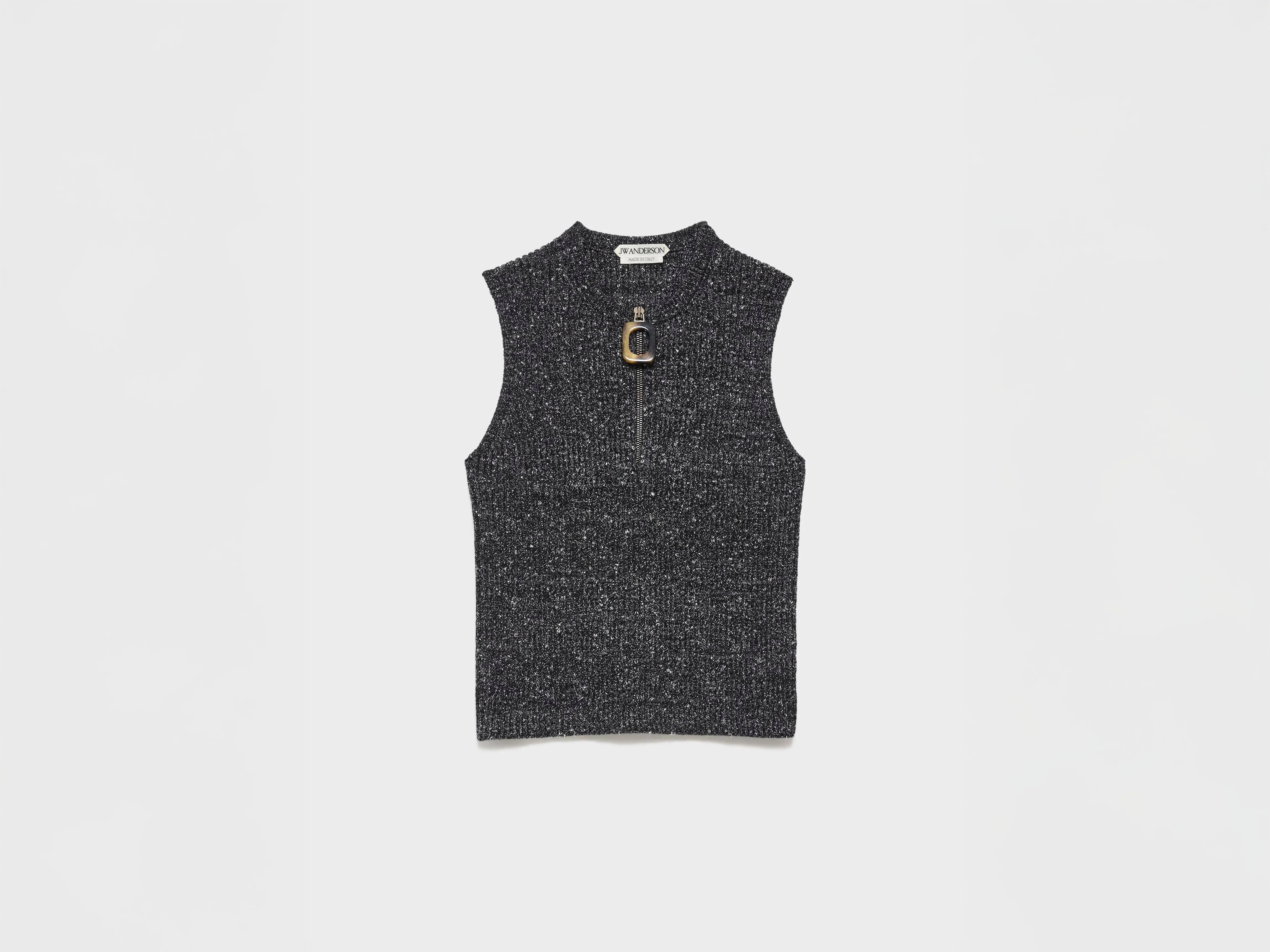WOMENS ZIPPED TANK TOP IN BLACK sold by J.W. Anderson product image thumbnail 4