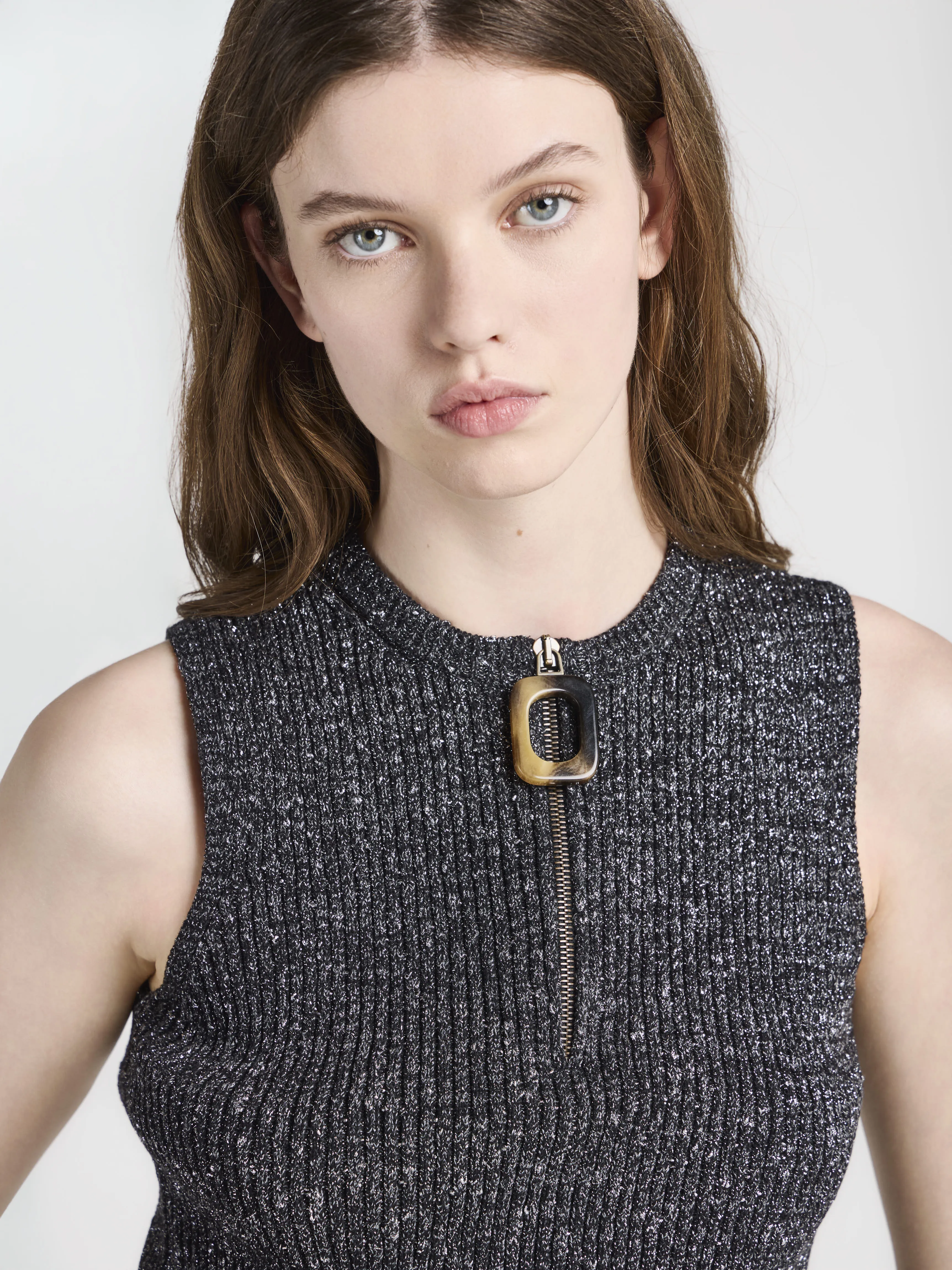 WOMENS ZIPPED TANK TOP IN BLACK sold by J.W. Anderson product image thumbnail 3