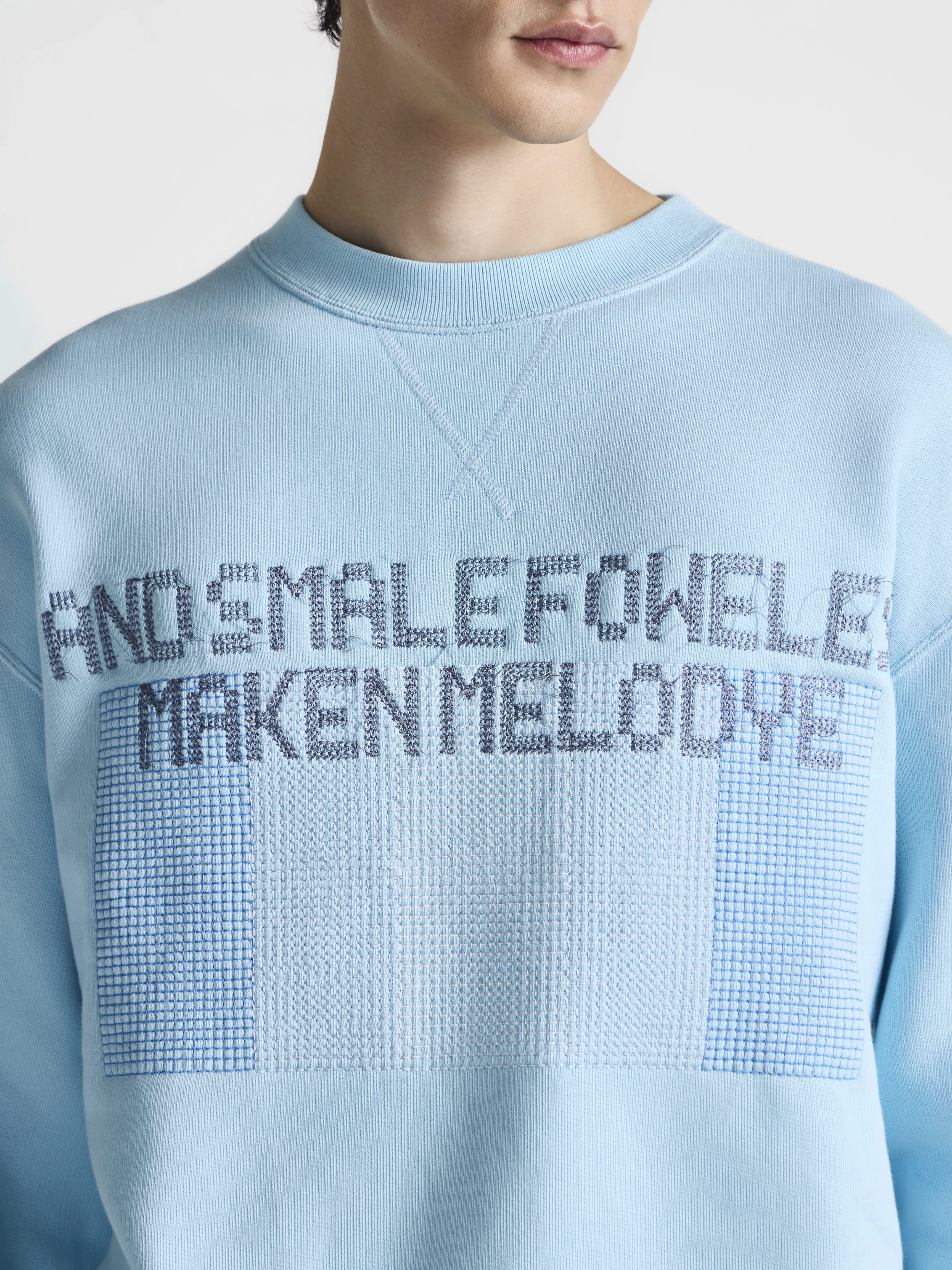 MENS PAINTED BIRDS SWEATSHIRT IN SKY BLUE sold by J.W. Anderson product image thumbnail 2