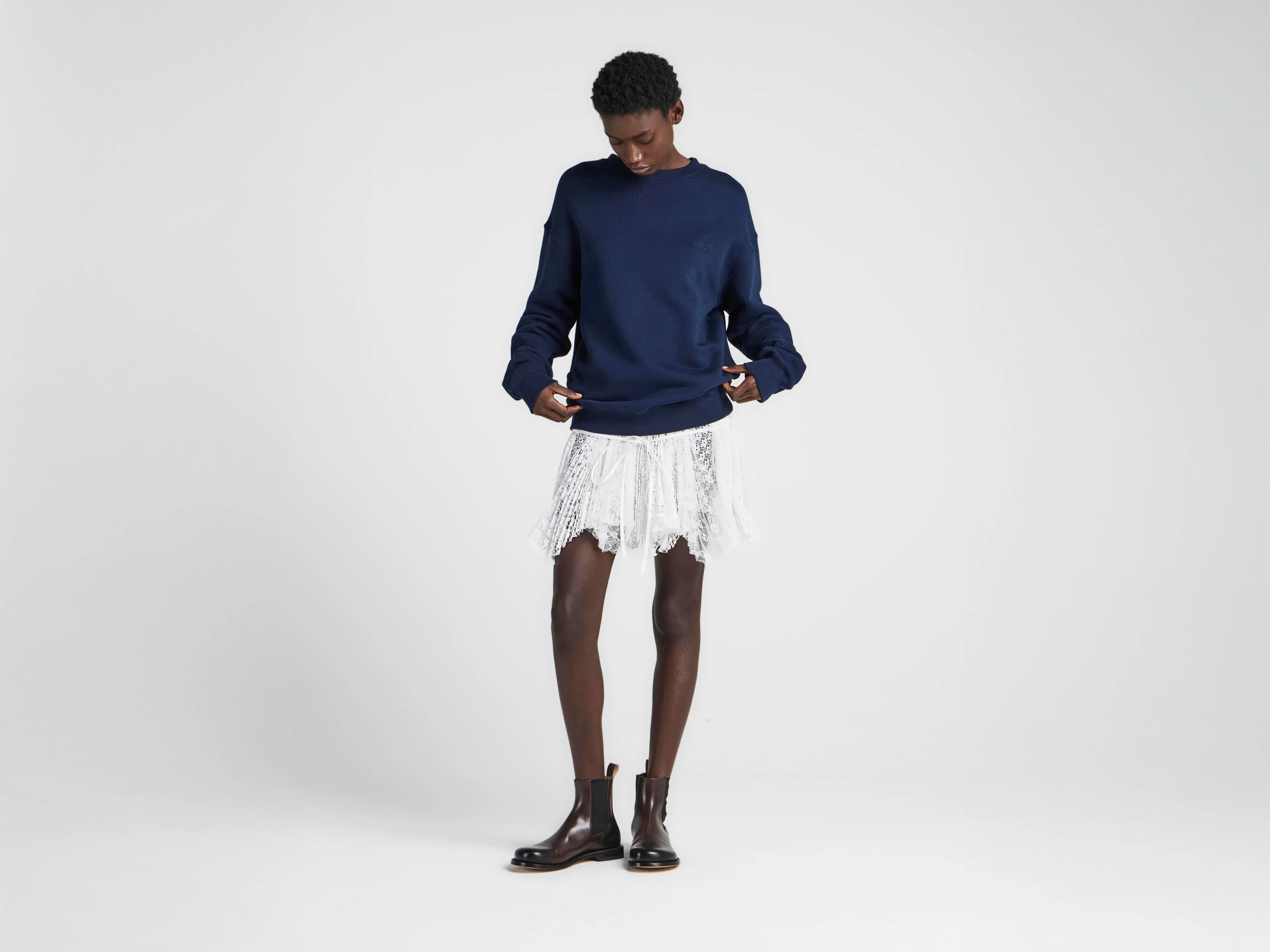 WOMENS RIBBON ANCHOR SWEATSHIRT IN NAVY sold by J.W. Anderson product image thumbnail 5