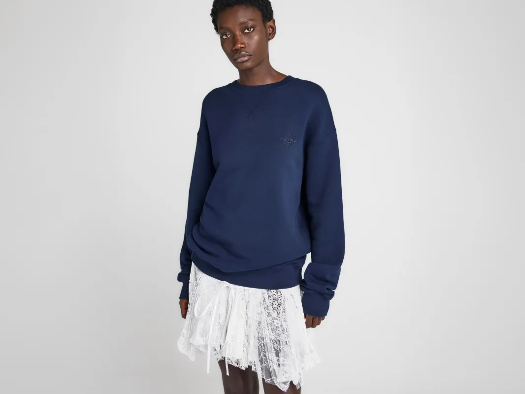 WOMENS RIBBON ANCHOR SWEATSHIRT IN NAVY made by J.W. Anderson