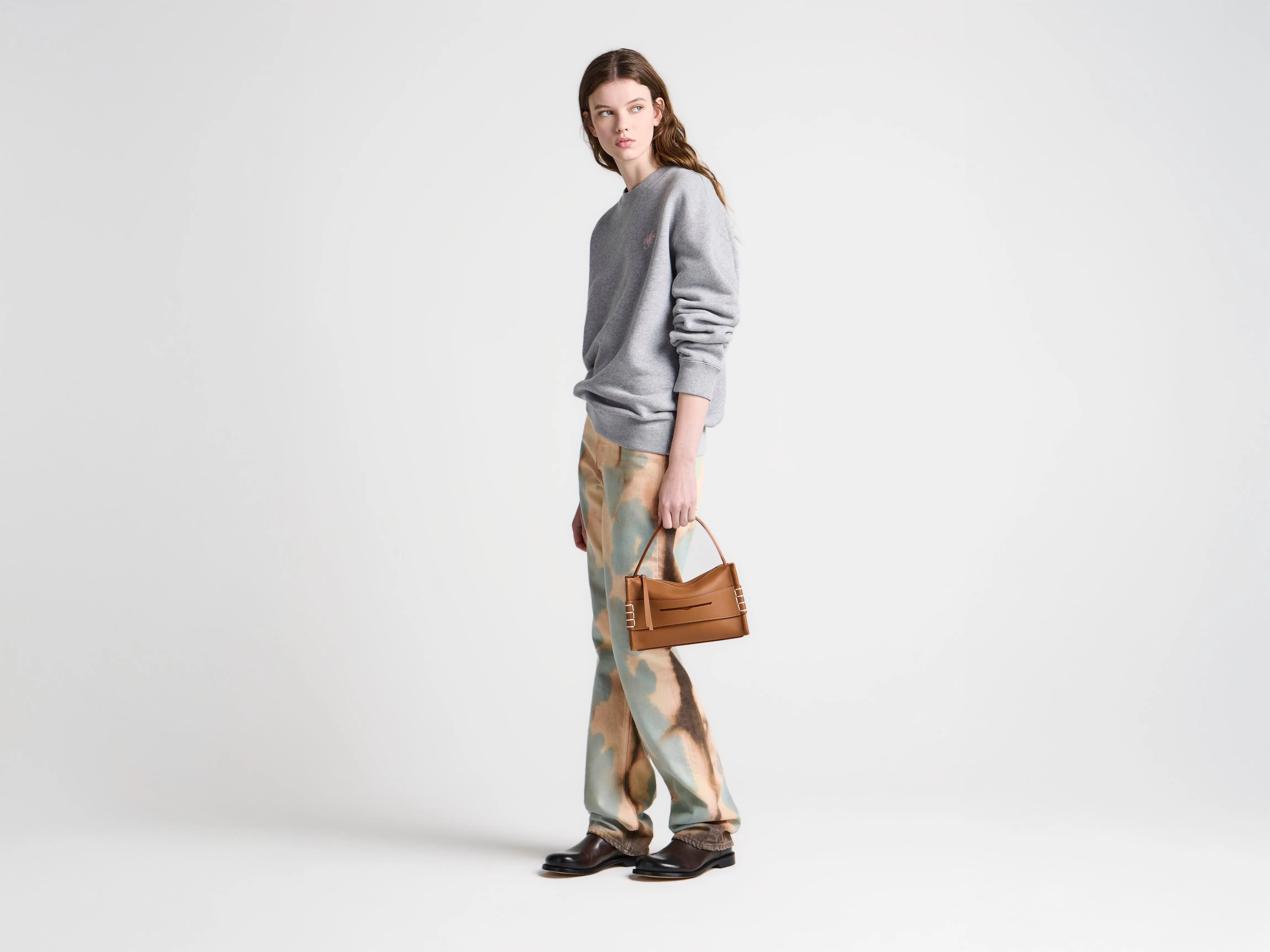 WOMENS RIBBON ANCHOR SWEATSHIRT IN MID GREY MELANGE sold by J.W. Anderson product image thumbnail 5