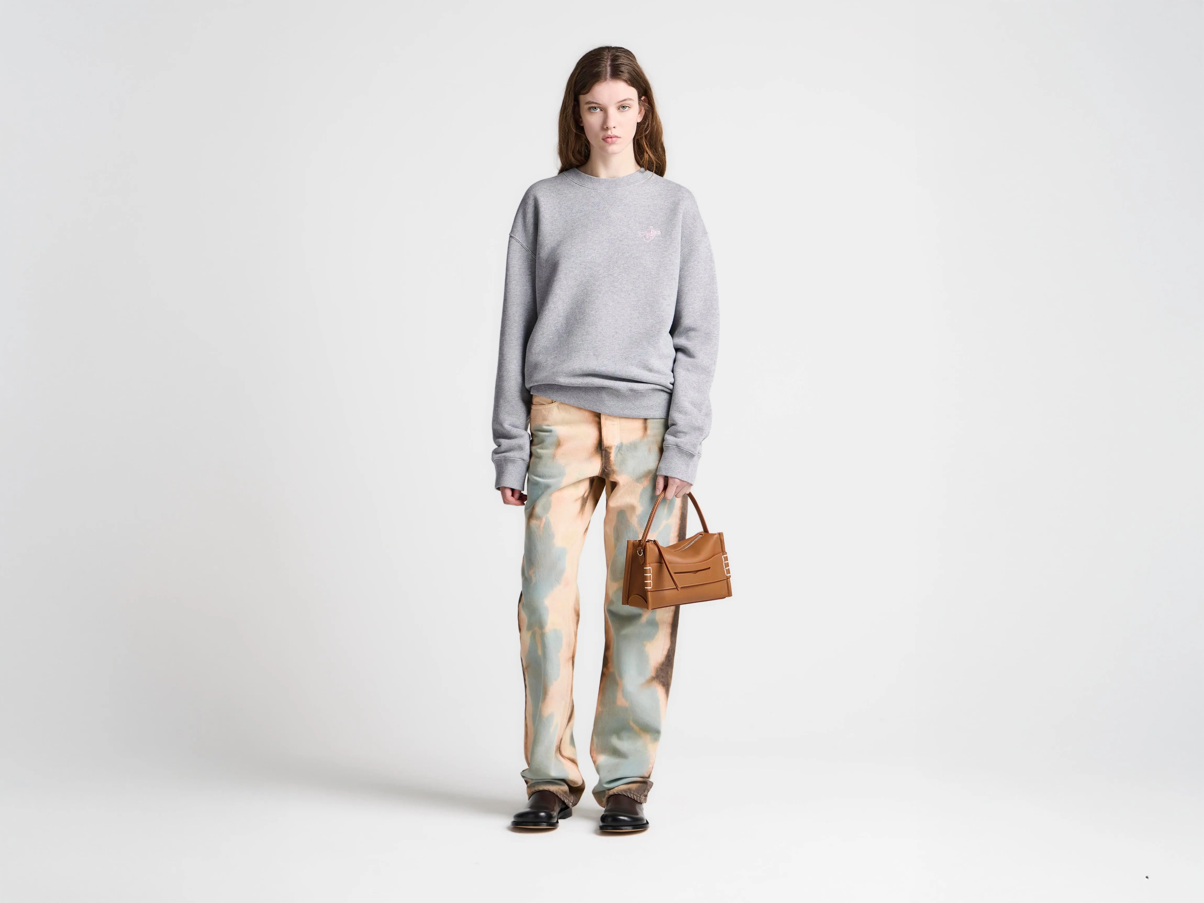 WOMENS RIBBON ANCHOR SWEATSHIRT IN MID GREY MELANGE sold by J.W. Anderson product image thumbnail 4