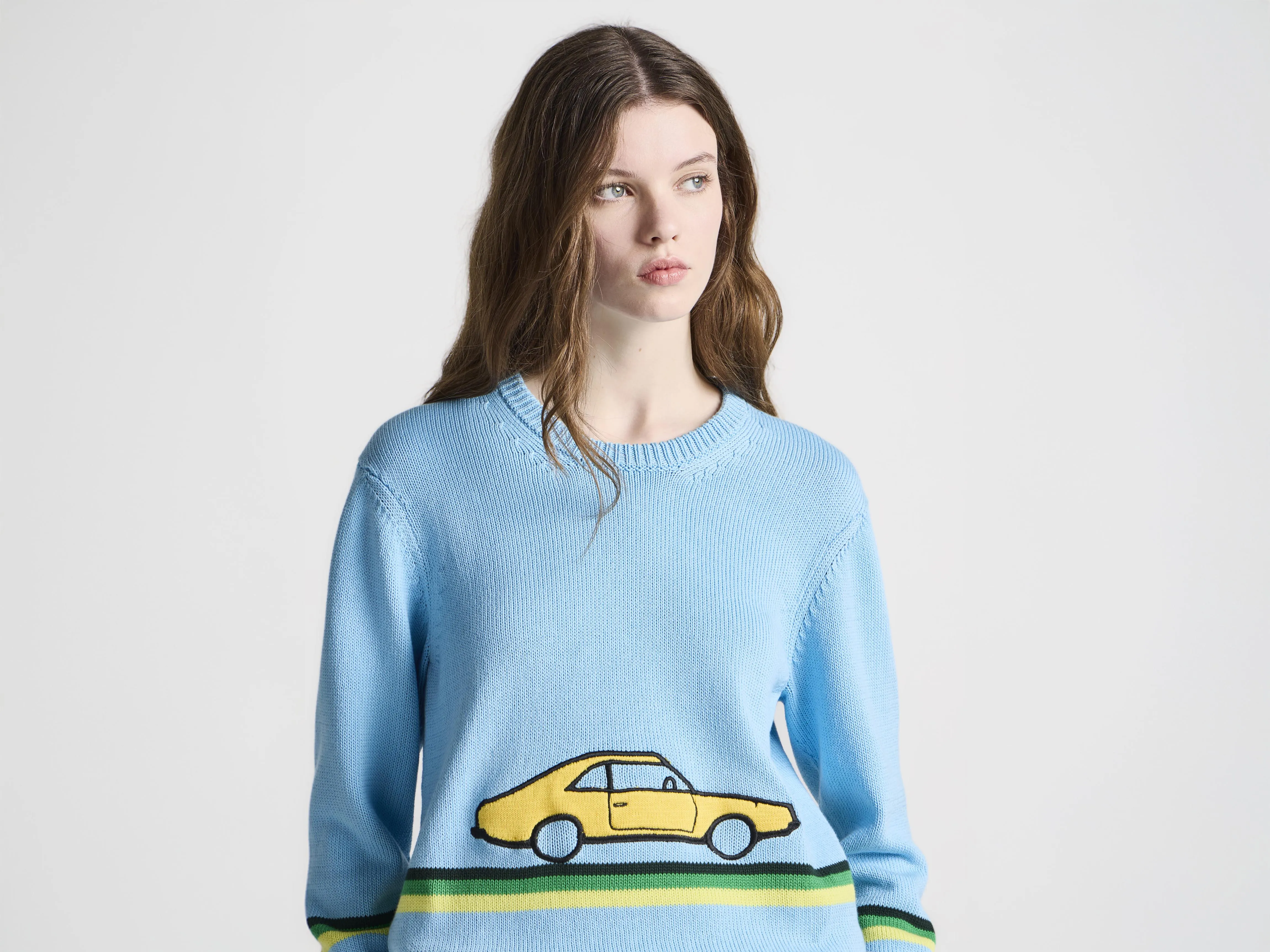 WOMENS CAR JUMPER IN SKY BLUE sold by J.W. Anderson product image thumbnail 4