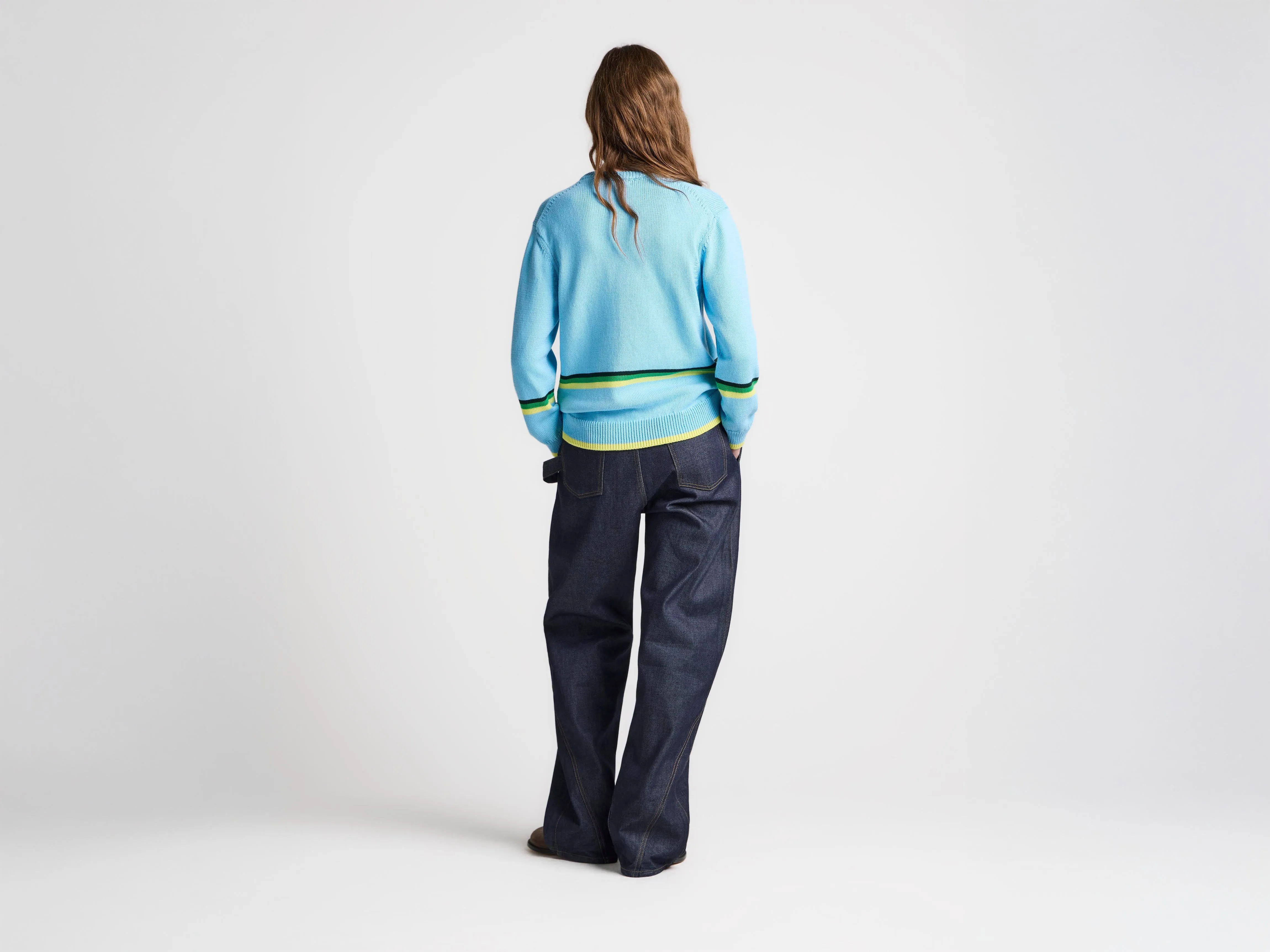 WOMENS CAR JUMPER IN SKY BLUE sold by J.W. Anderson product image thumbnail 2
