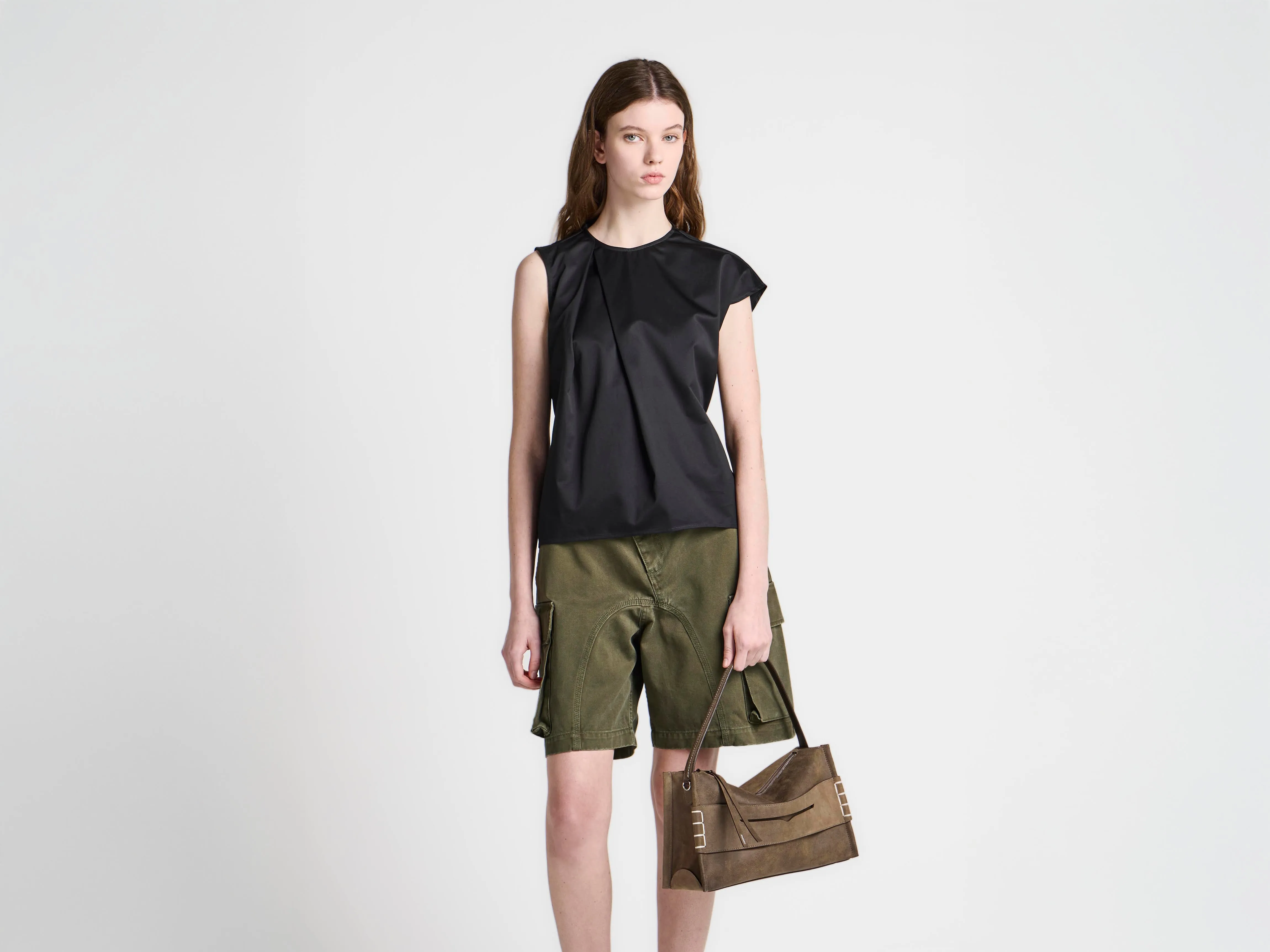 WOMENS SCULPTURAL SLEEVELESS TOP IN BLACK sold by J.W. Anderson