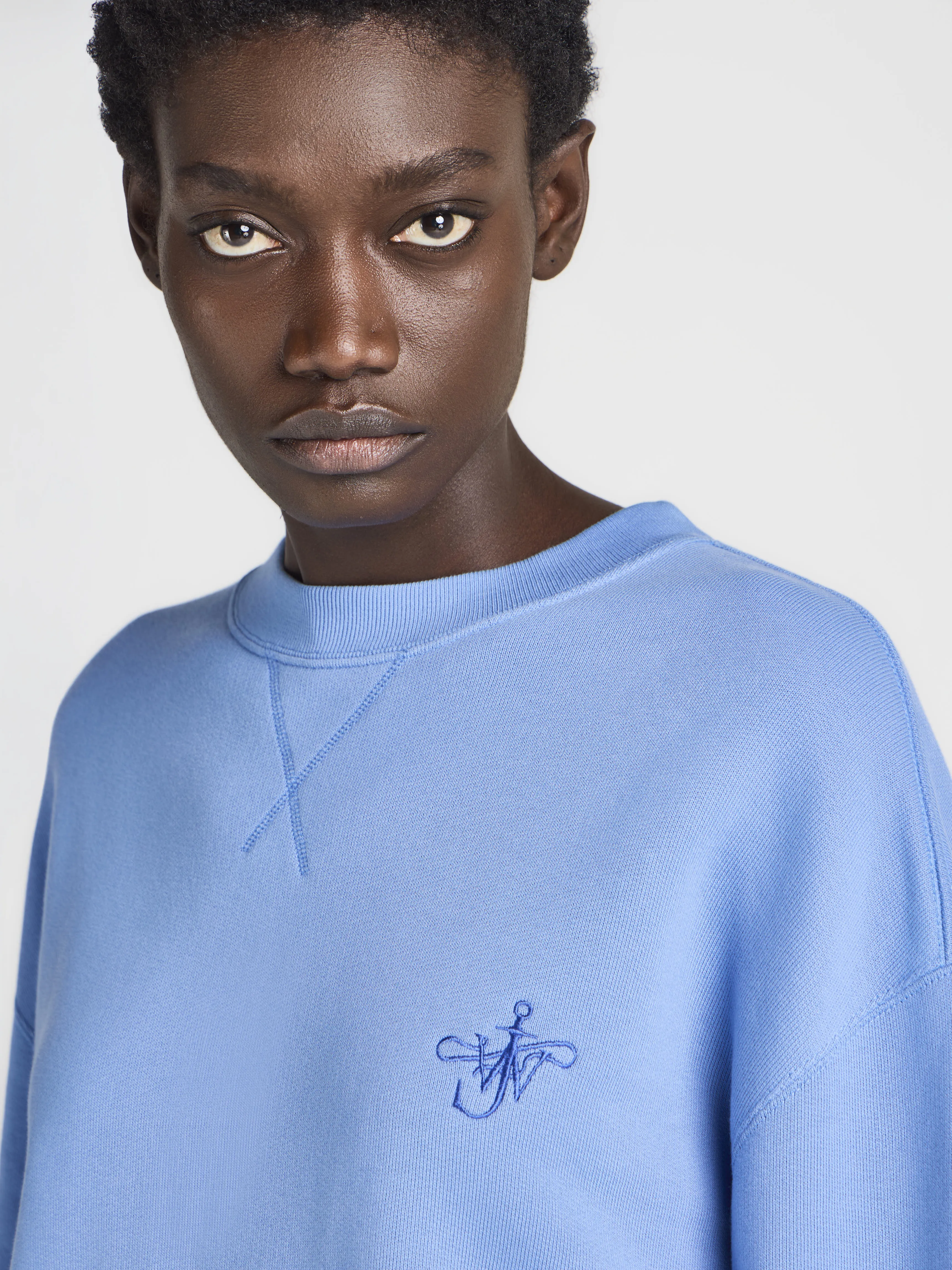 WOMENS RIBBON ANCHOR SWEATSHIRT IN WASHED BLUE sold by J.W. Anderson product image thumbnail 3