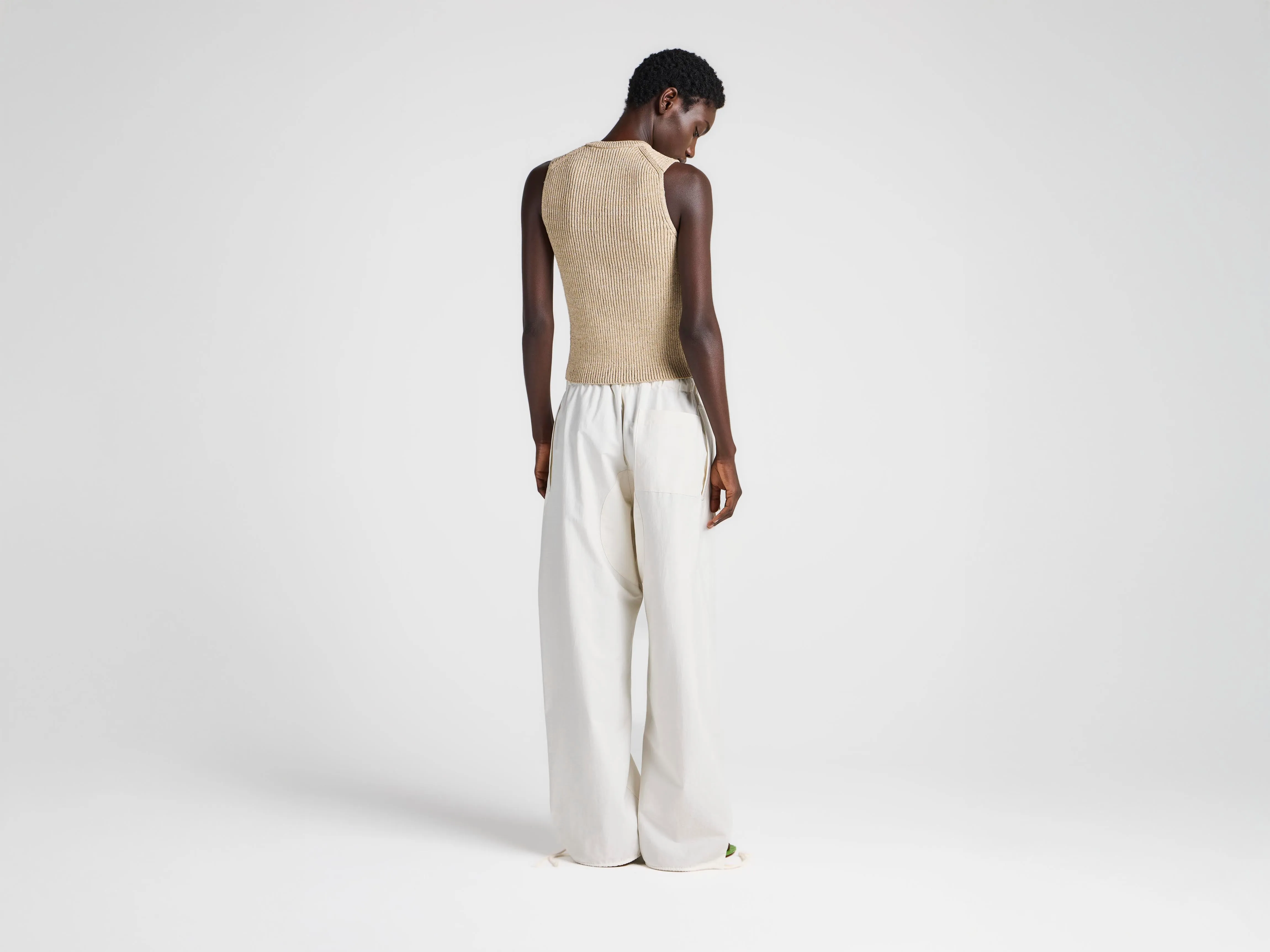 WOMENS ZIPPED TANK TOP IN SAND sold by J.W. Anderson product image thumbnail 2