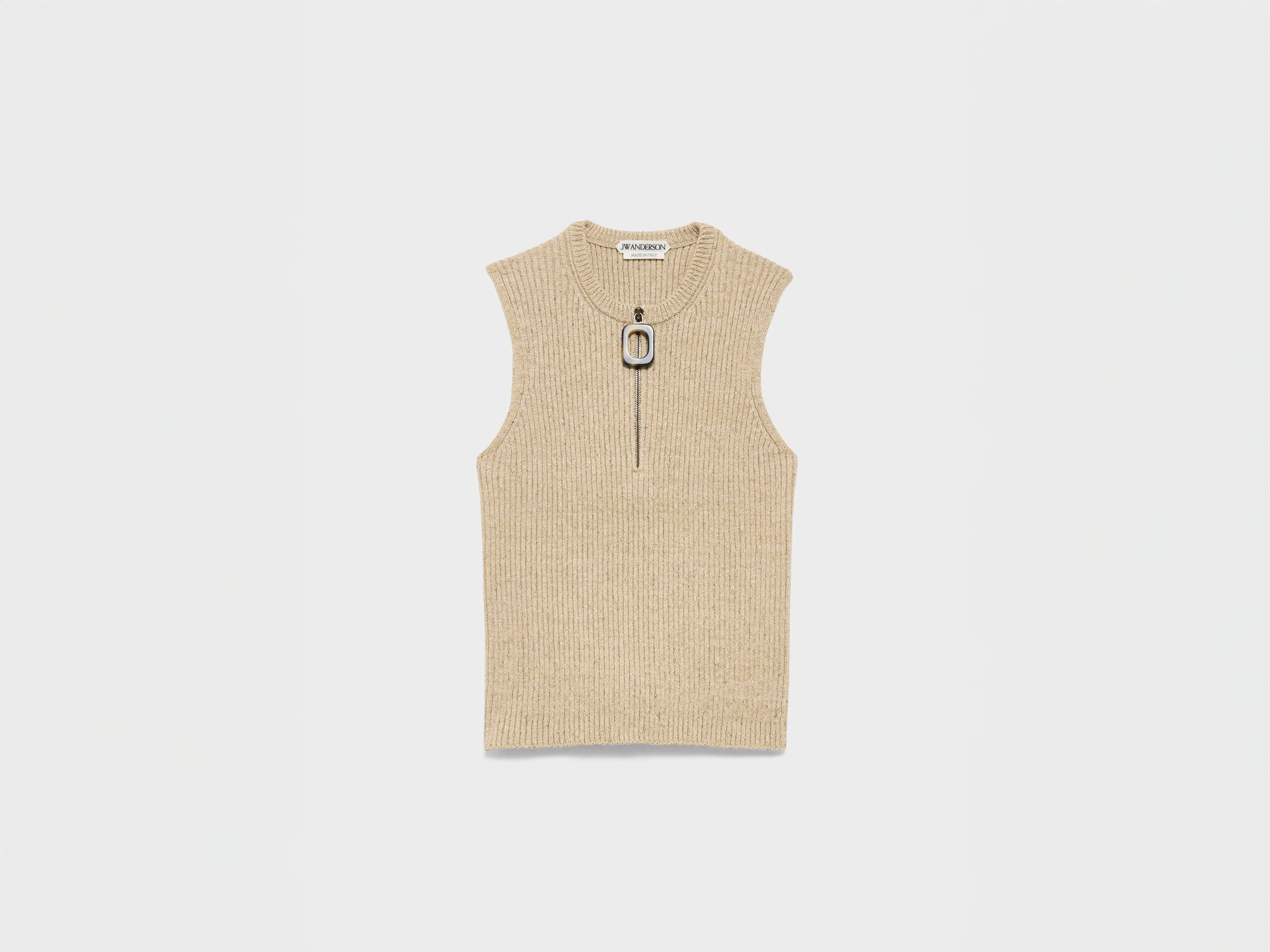 WOMENS ZIPPED TANK TOP IN SAND sold by J.W. Anderson product image thumbnail 5