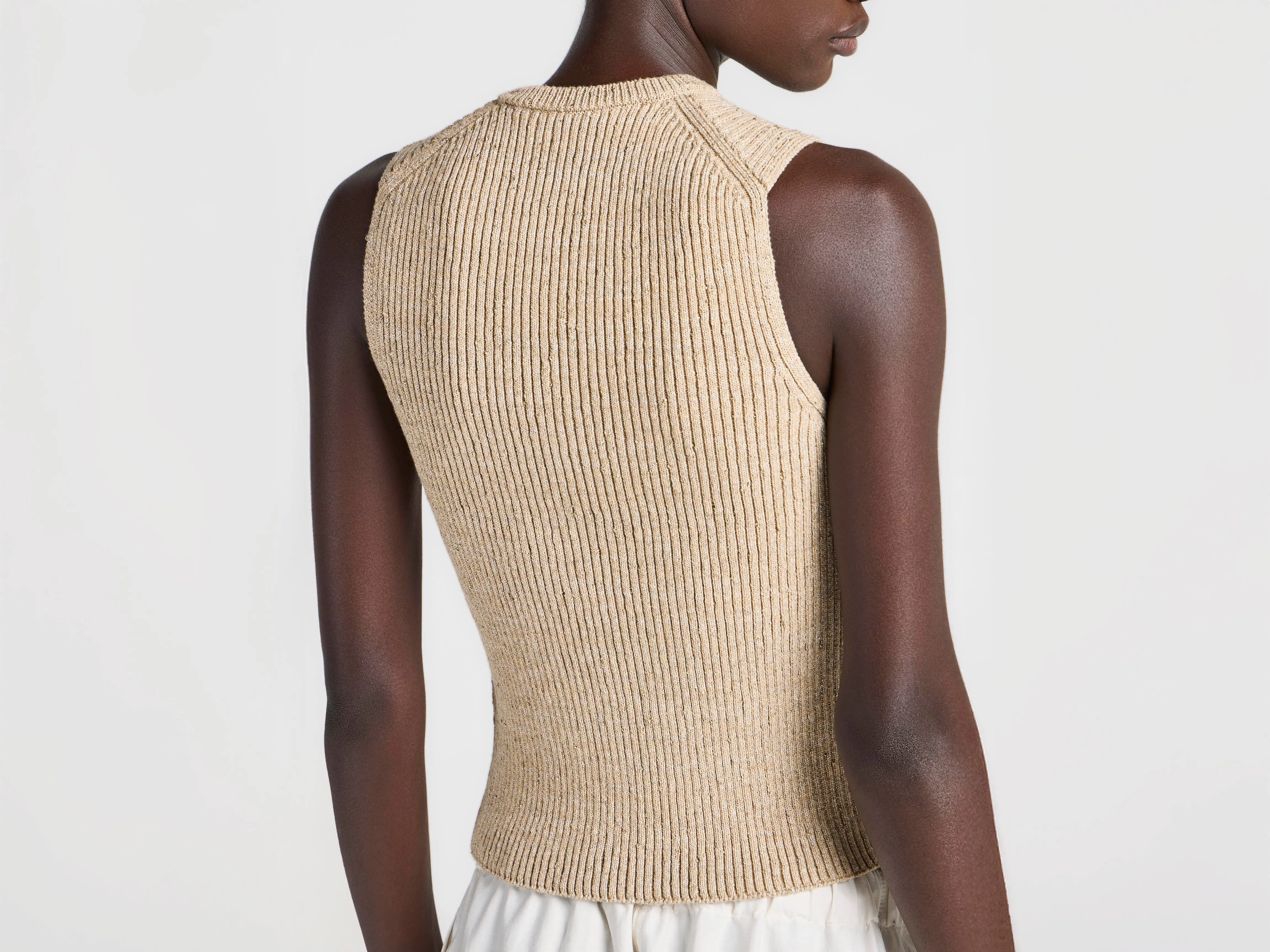 WOMENS ZIPPED TANK TOP IN SAND sold by J.W. Anderson product image thumbnail 4